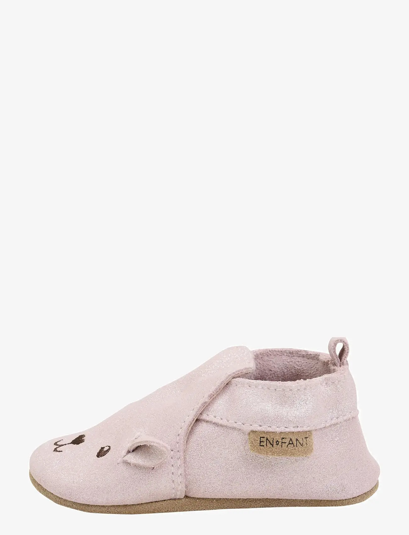 En Fant - Slippers Suede Animal - sussid - misty rose glitter - 1