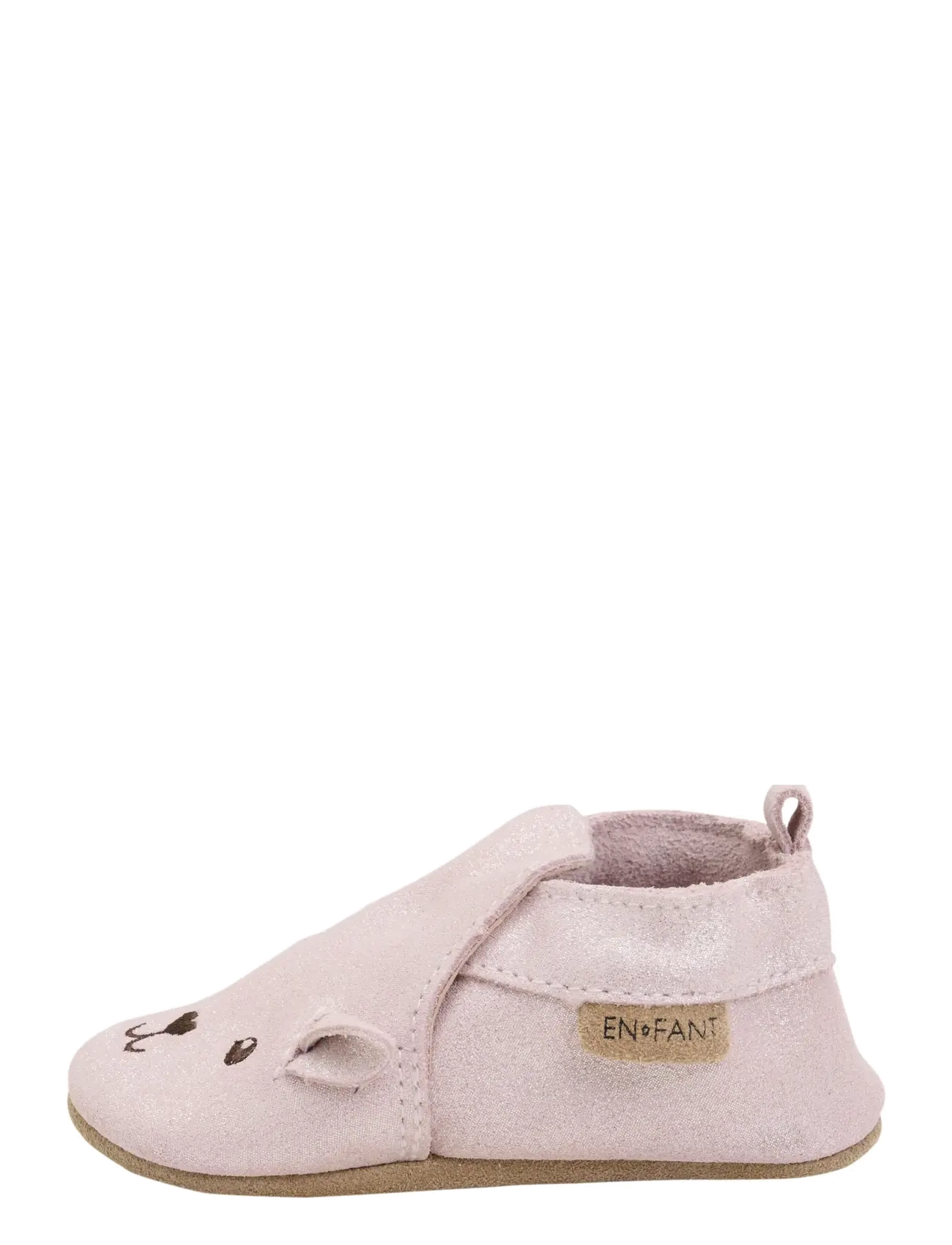 En Fant - Slippers Suede Animal - misty rose glitter - 1