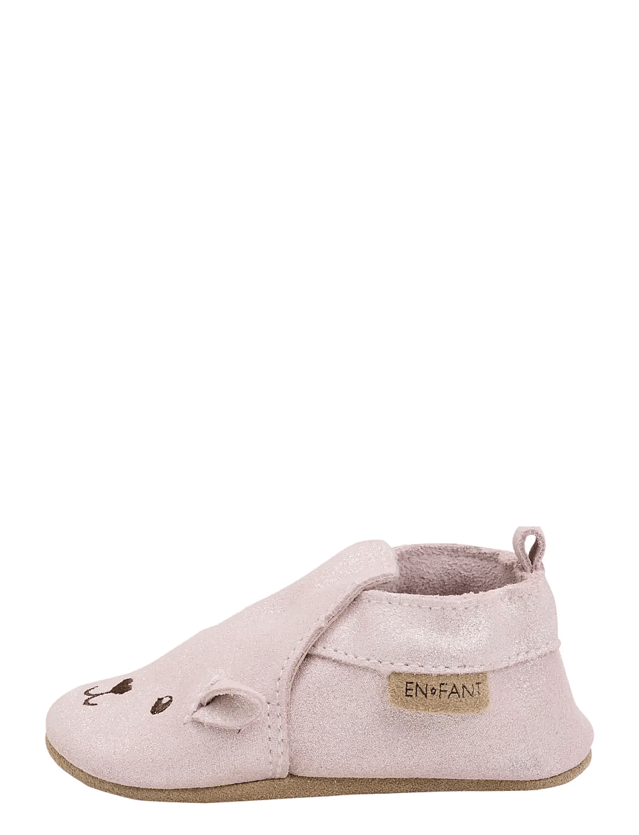 En Fant - Slippers Suede Animal - misty rose glitter - 1