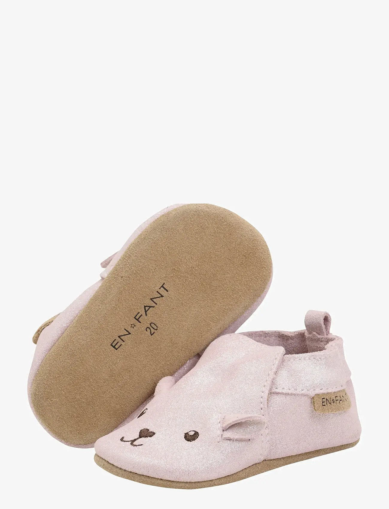 En Fant - Slippers Suede Animal - sussid - misty rose glitter - 2