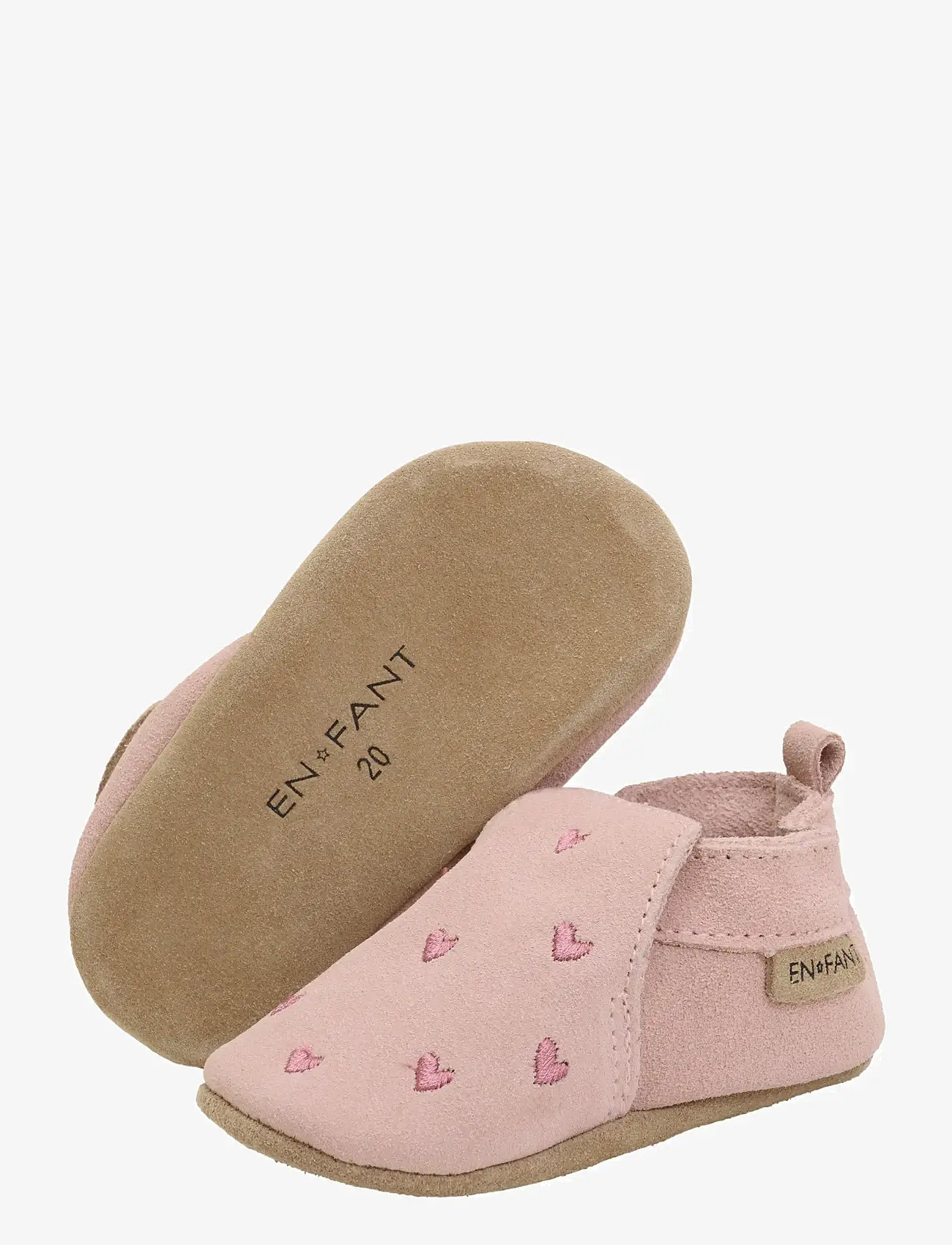 En Fant - Slippers Suede Emb. - misty rose - 2