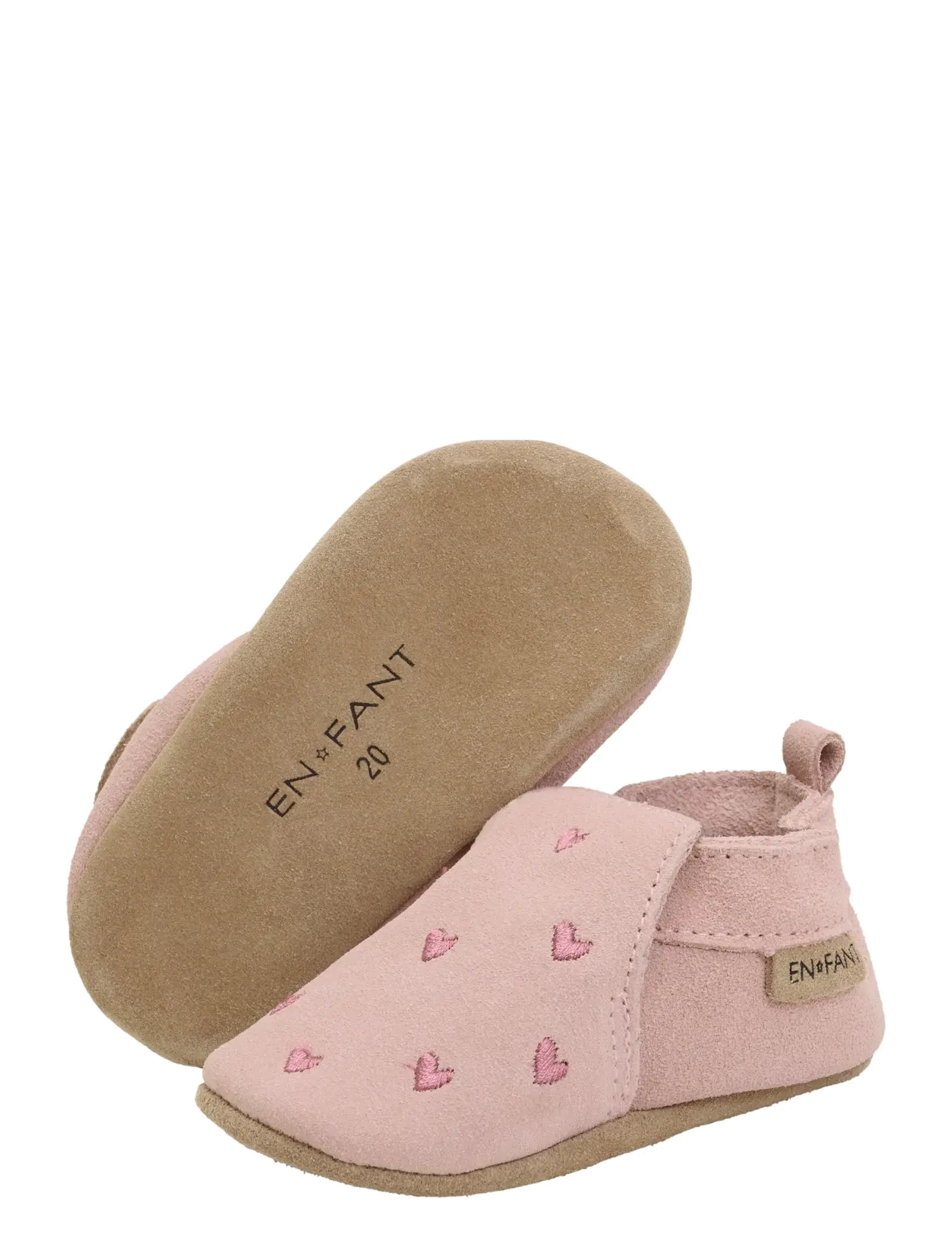 En Fant - Slippers Suede Emb. - misty rose - 2