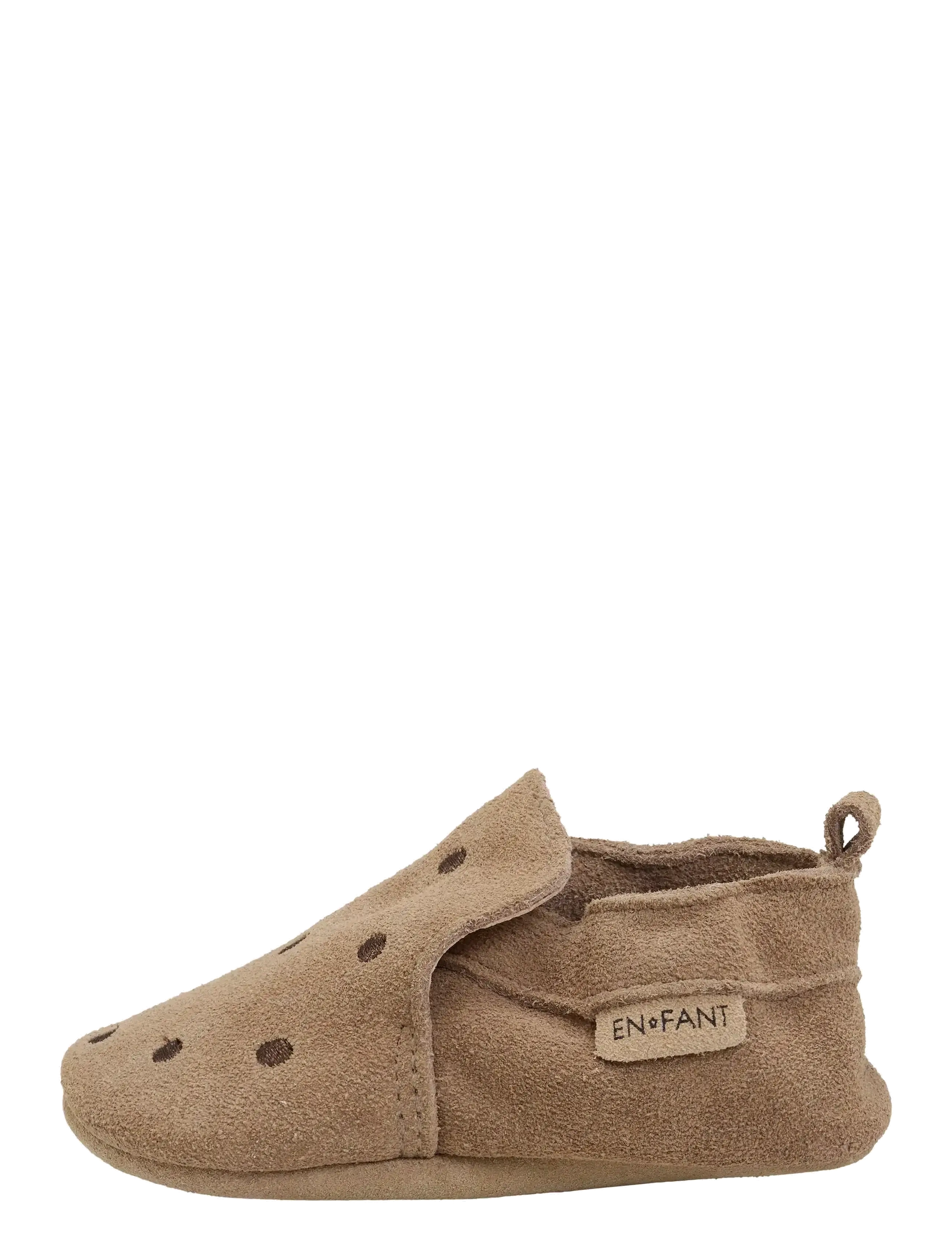 En Fant - Slippers Suede Emb. - pine bark - 1