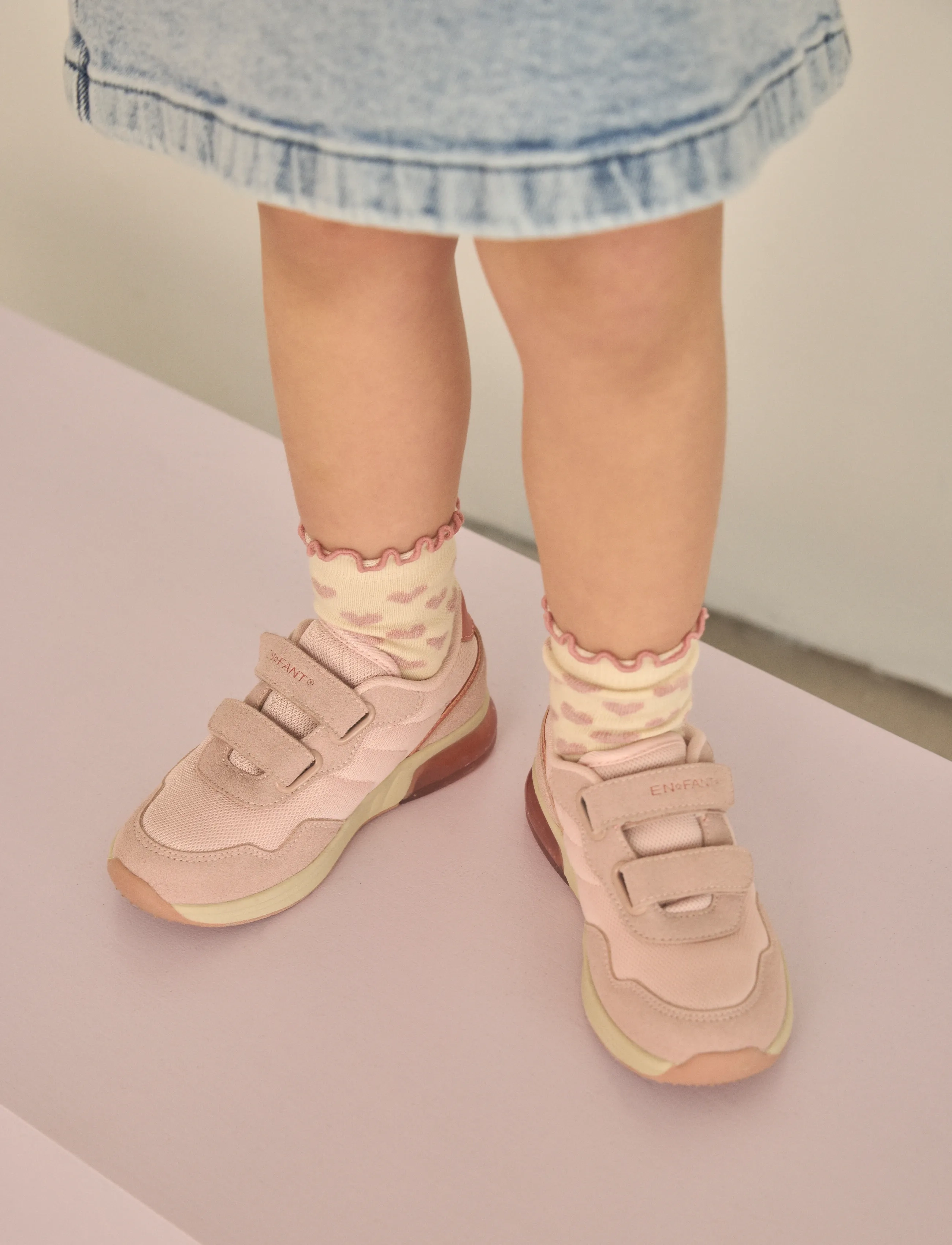 En Fant Sneakers Velcro W. Light, 25, Pink, Sneakers > Sneakers Med Lav Top, Børn