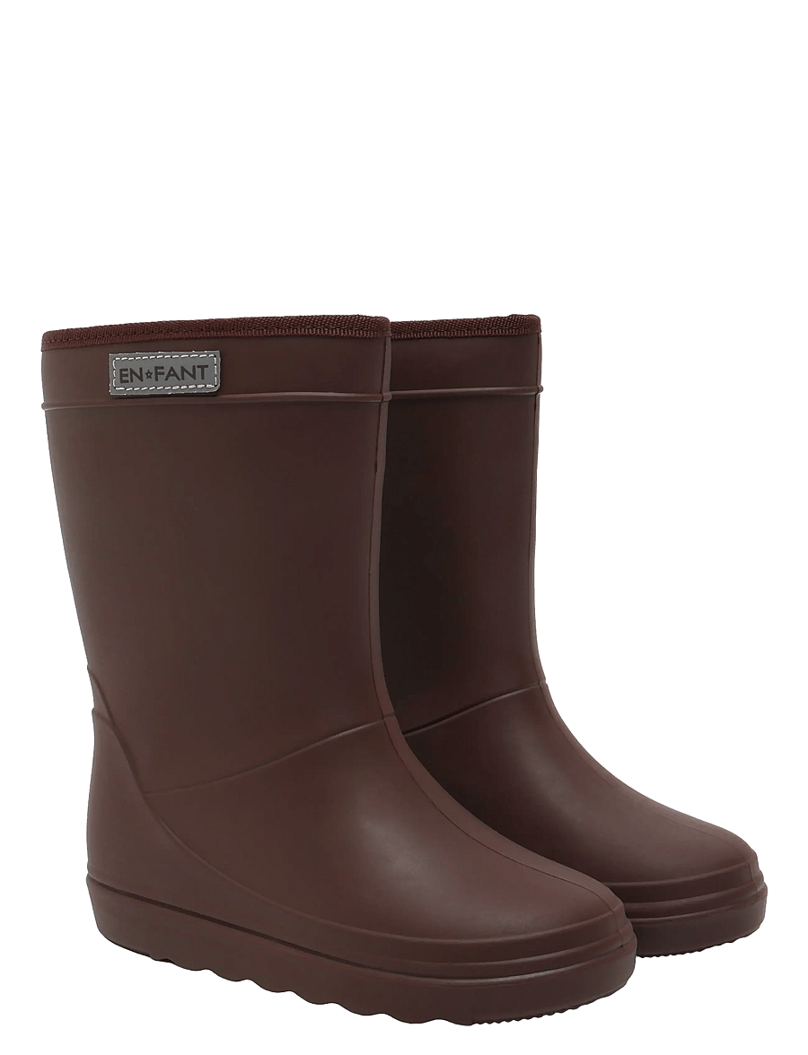 En Fant - Thermo Boots Solid - lined rubberboots - coffee bean - 0