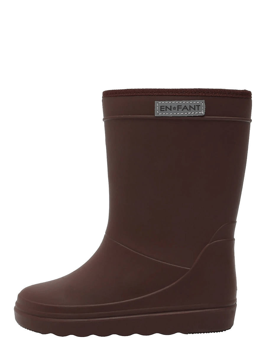En Fant - Thermo Boots Solid - lined rubberboots - coffee bean - 1