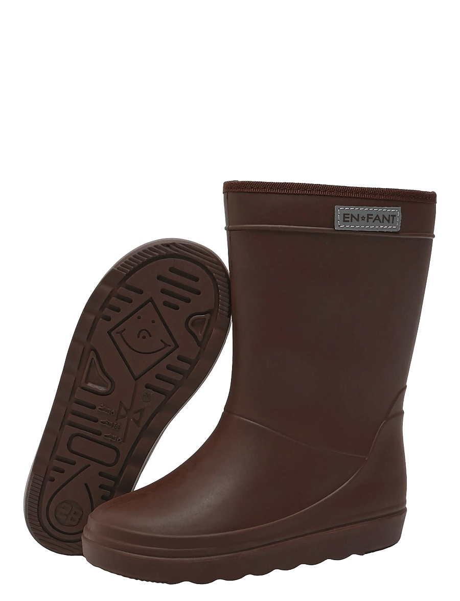 En Fant - Thermo Boots Solid - lined rubberboots - coffee bean - 2