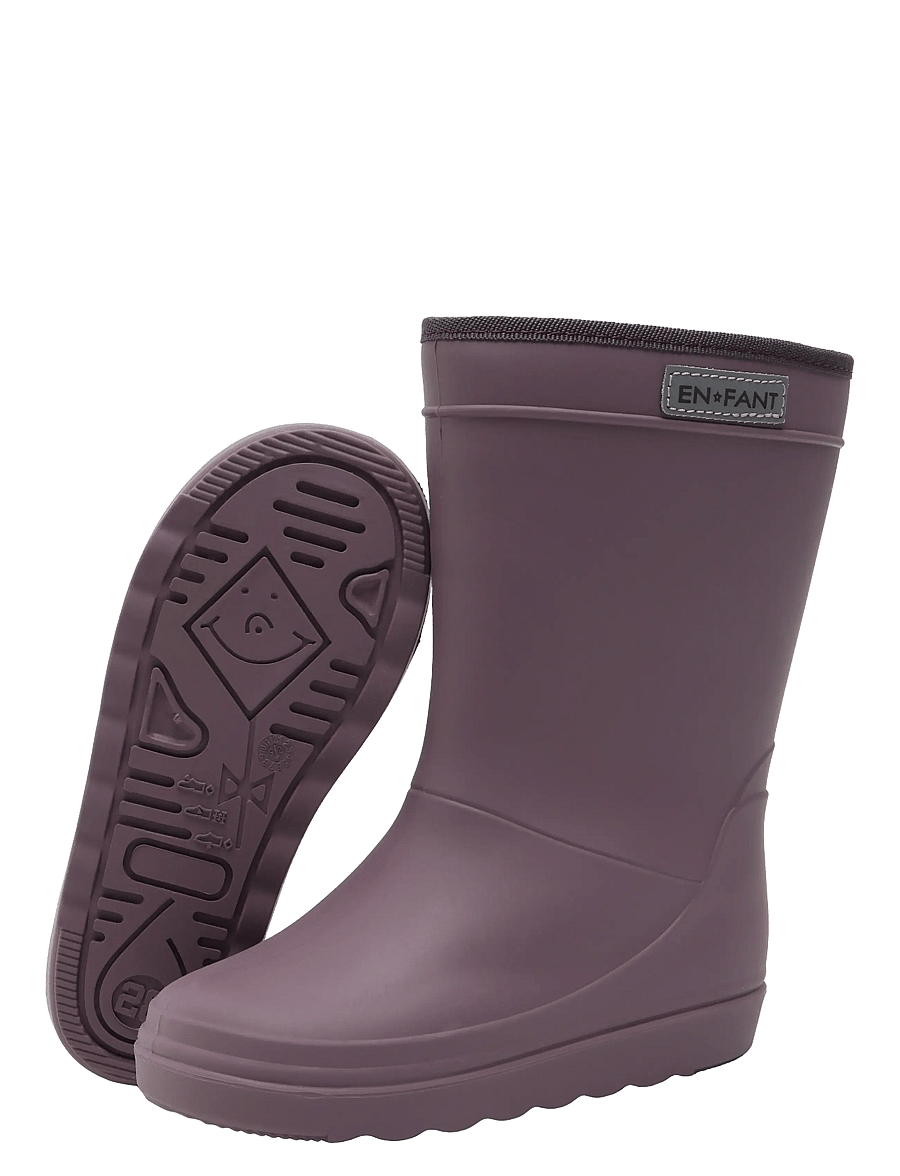 En Fant - Thermo Boots Solid - lined rubberboots - flint - 3