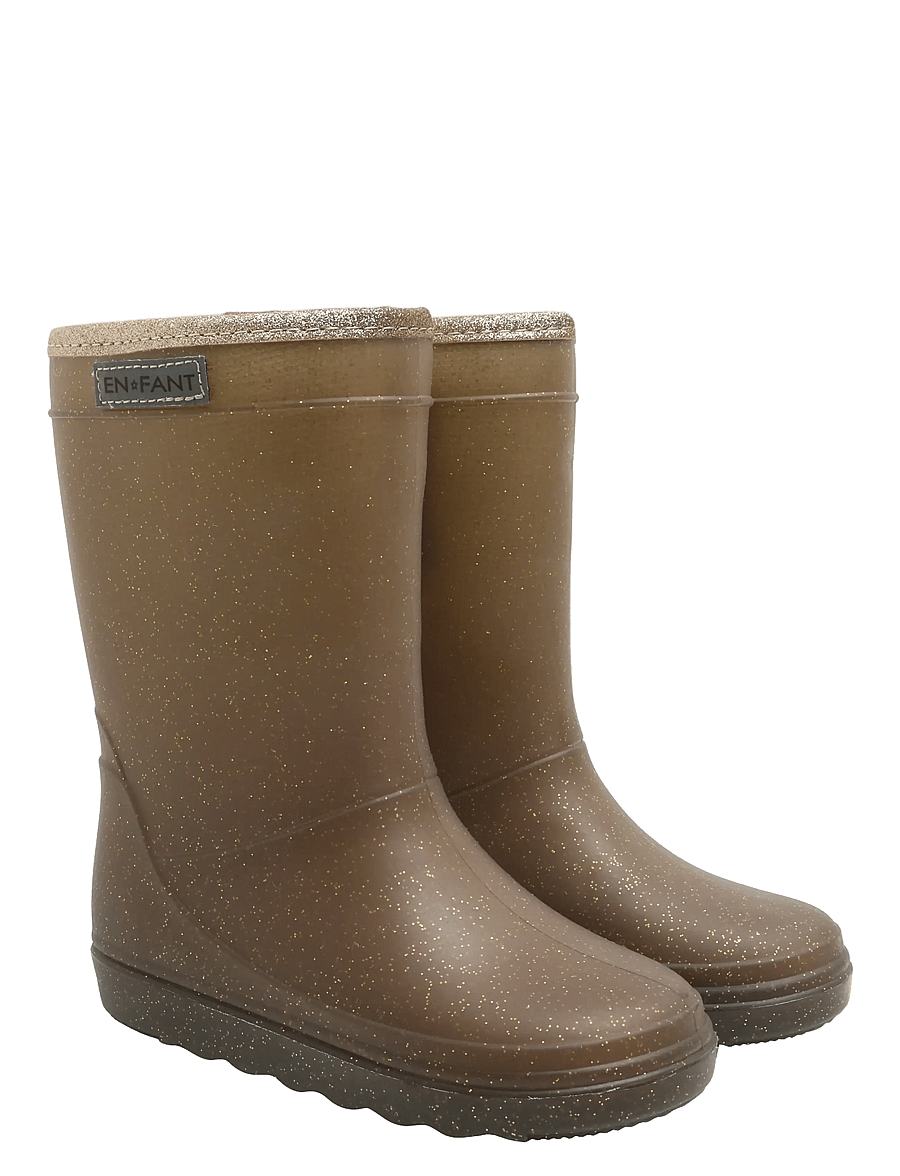 En Fant - Thermo Boots Glitter - gefütterte gummistiefel - coffee bean - 0