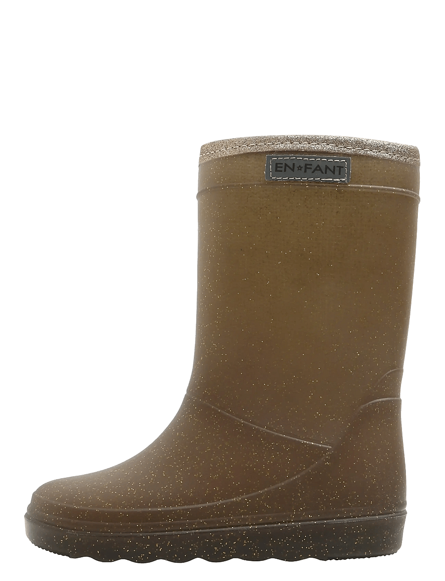 En Fant - Thermo Boots Glitter - gefütterte gummistiefel - coffee bean - 1