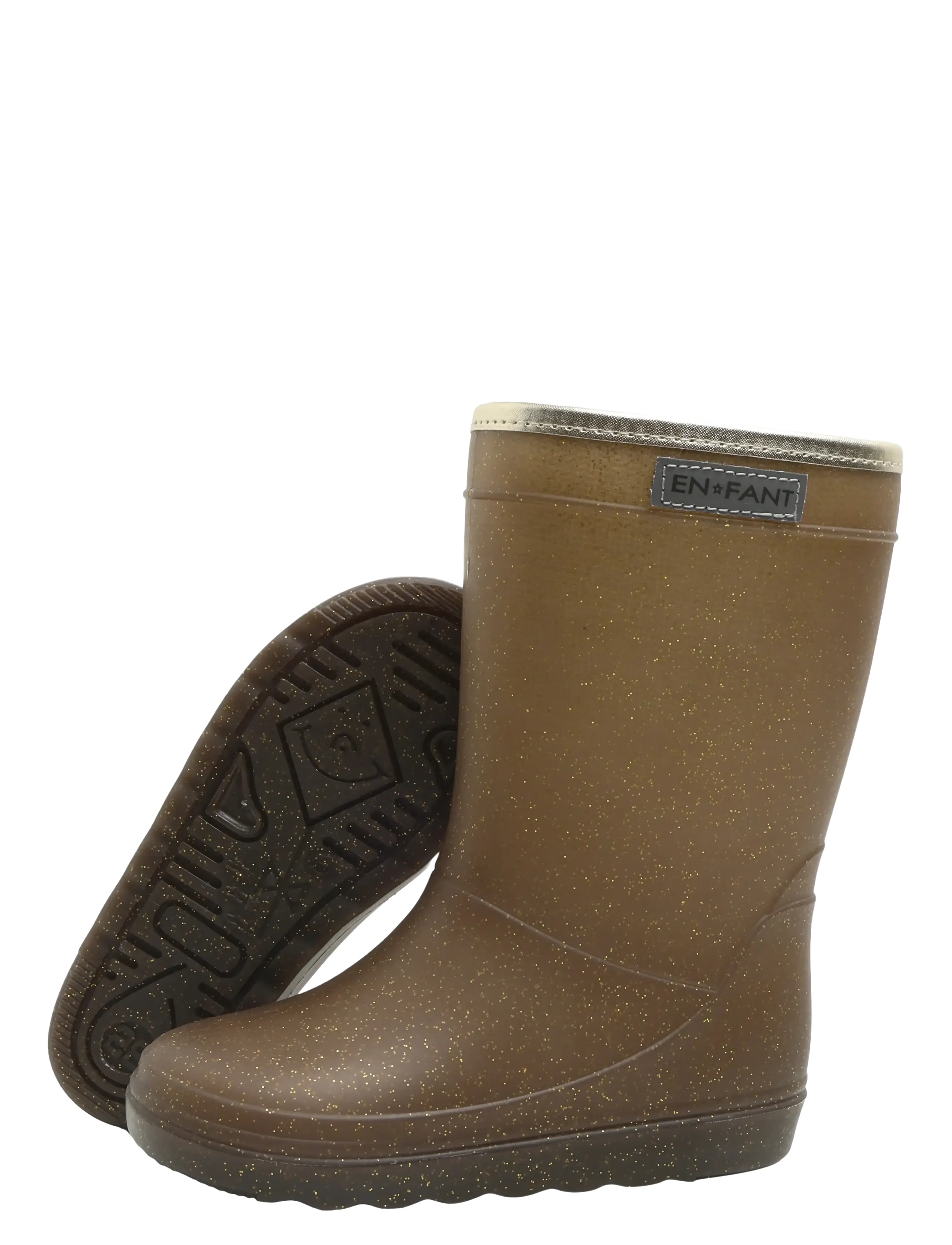En Fant - Thermo Boots Glitter - lined rubberboots - coffee bean - 2