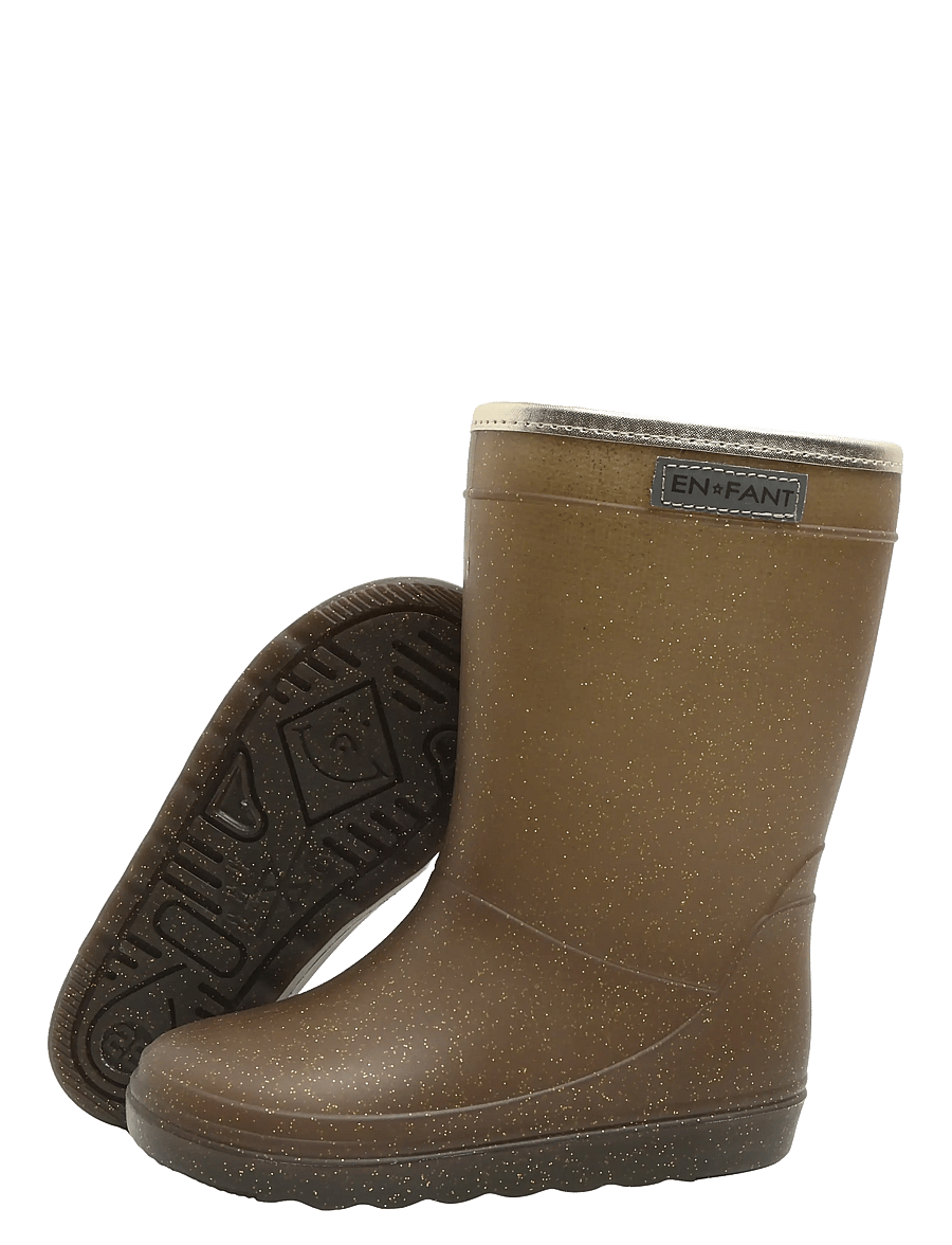 En Fant - Thermo Boots Glitter - gefütterte gummistiefel - coffee bean - 2