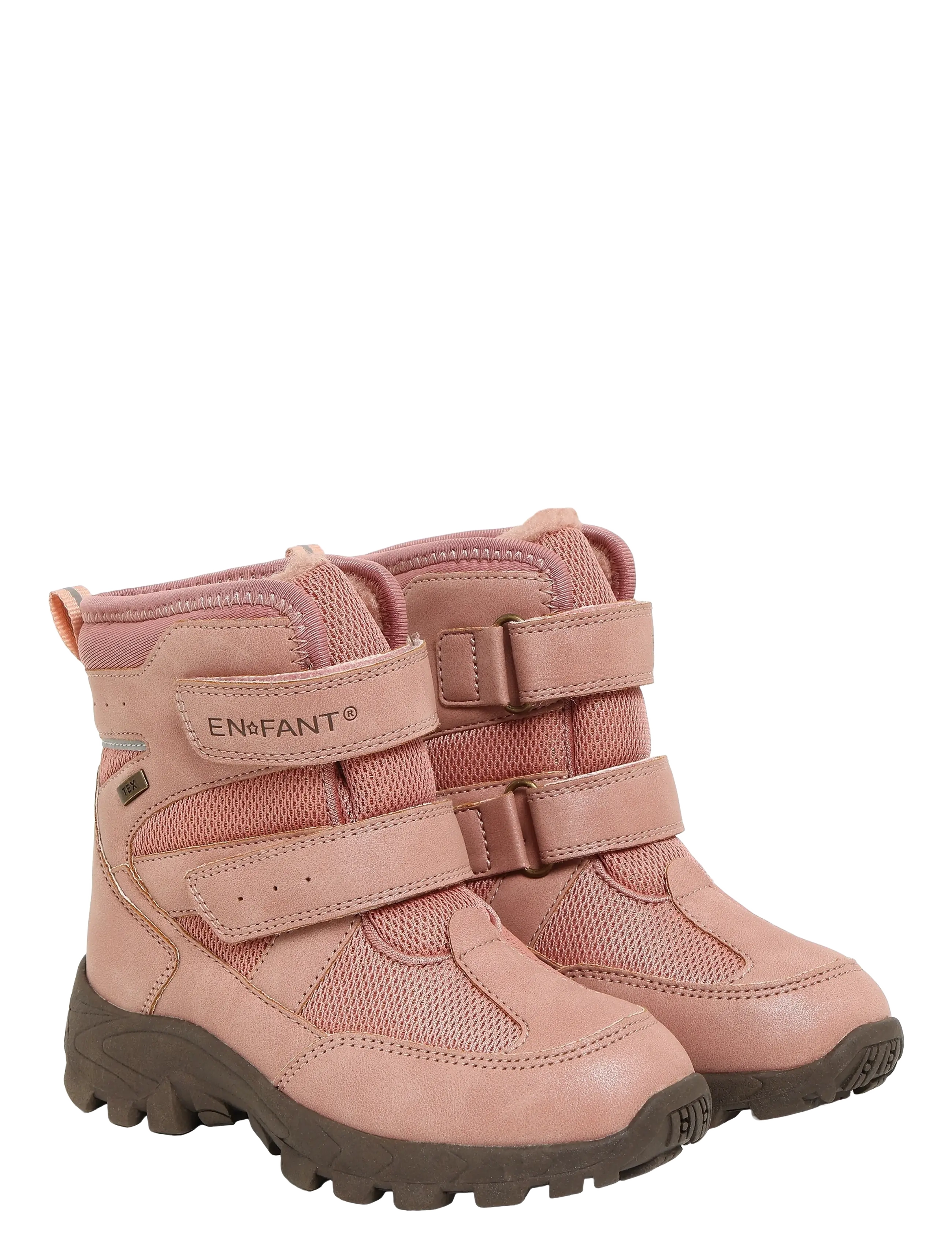 En Fant Boots Velcro TEX - Winter boots - BURLWOOD / pink/rose