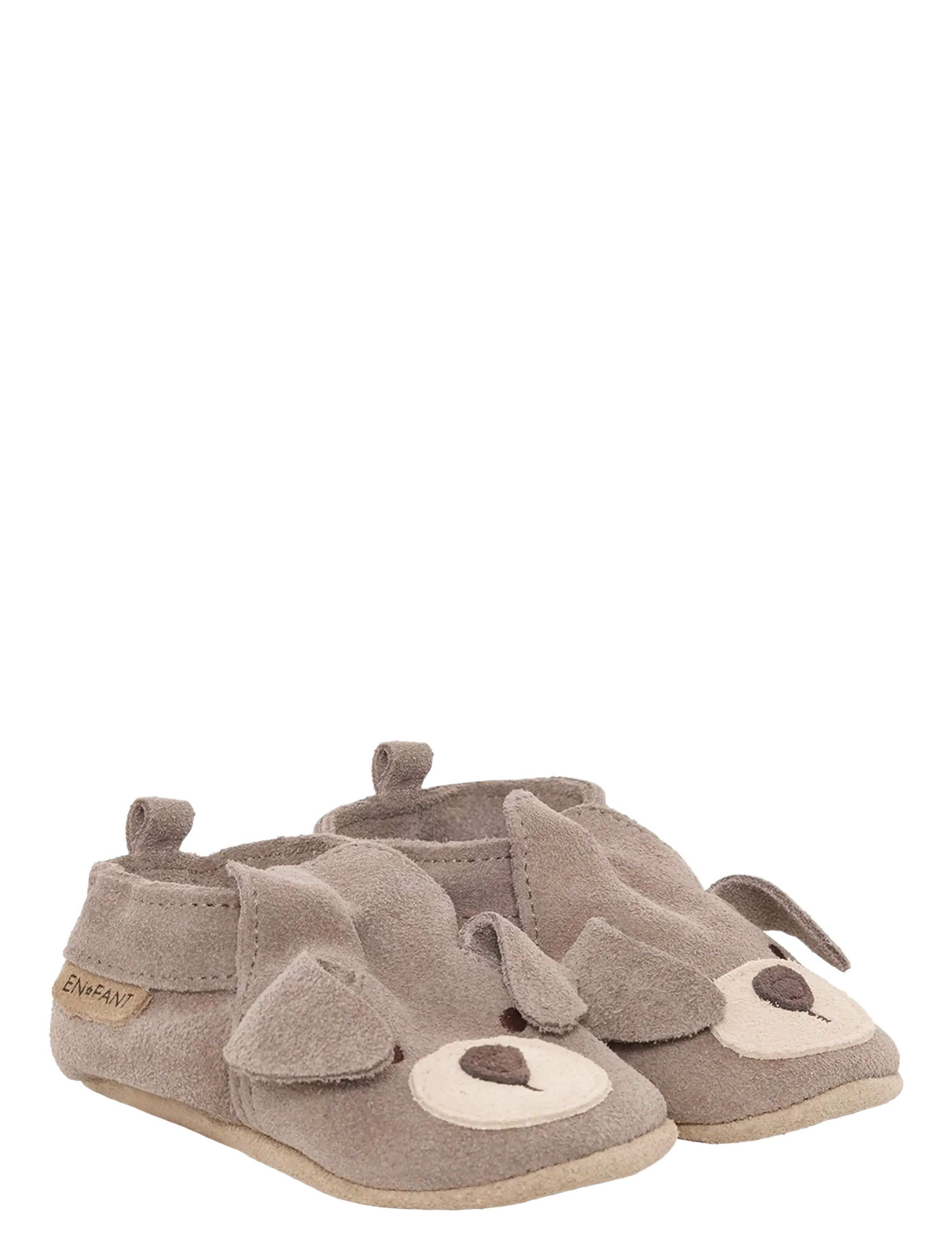 En Fant Slippers Suede Animal - Kinder 2 bis 8 Jahren - PINE BARK / brown
