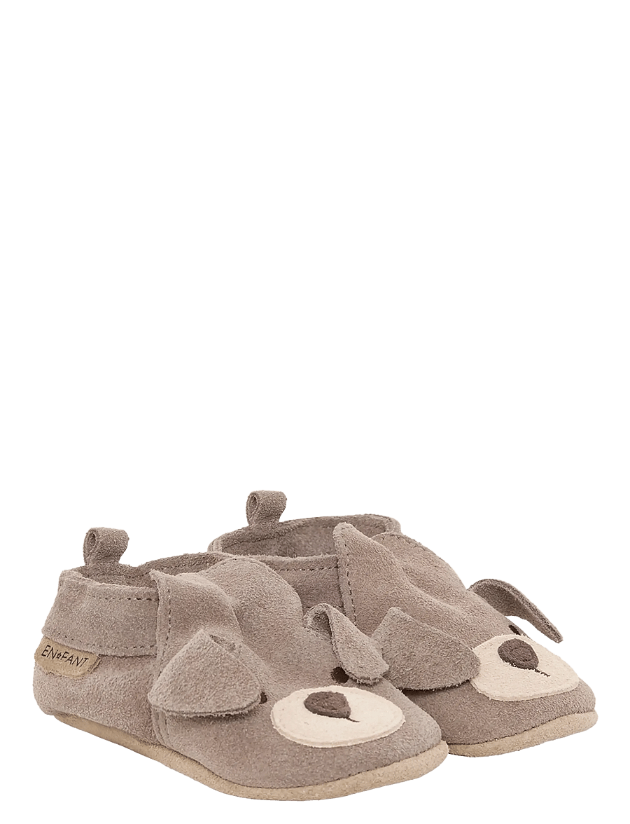 En Fant - Slippers Suede Animal - baby tossor - pine bark - 0