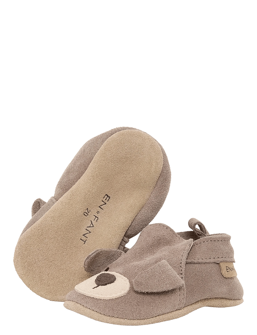 En Fant - Slippers Suede Animal - baby tossor - pine bark - 2