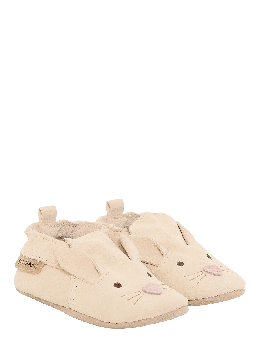 En Fant - Slippers Suede Animal - baby-schuhe - sandshell - 0
