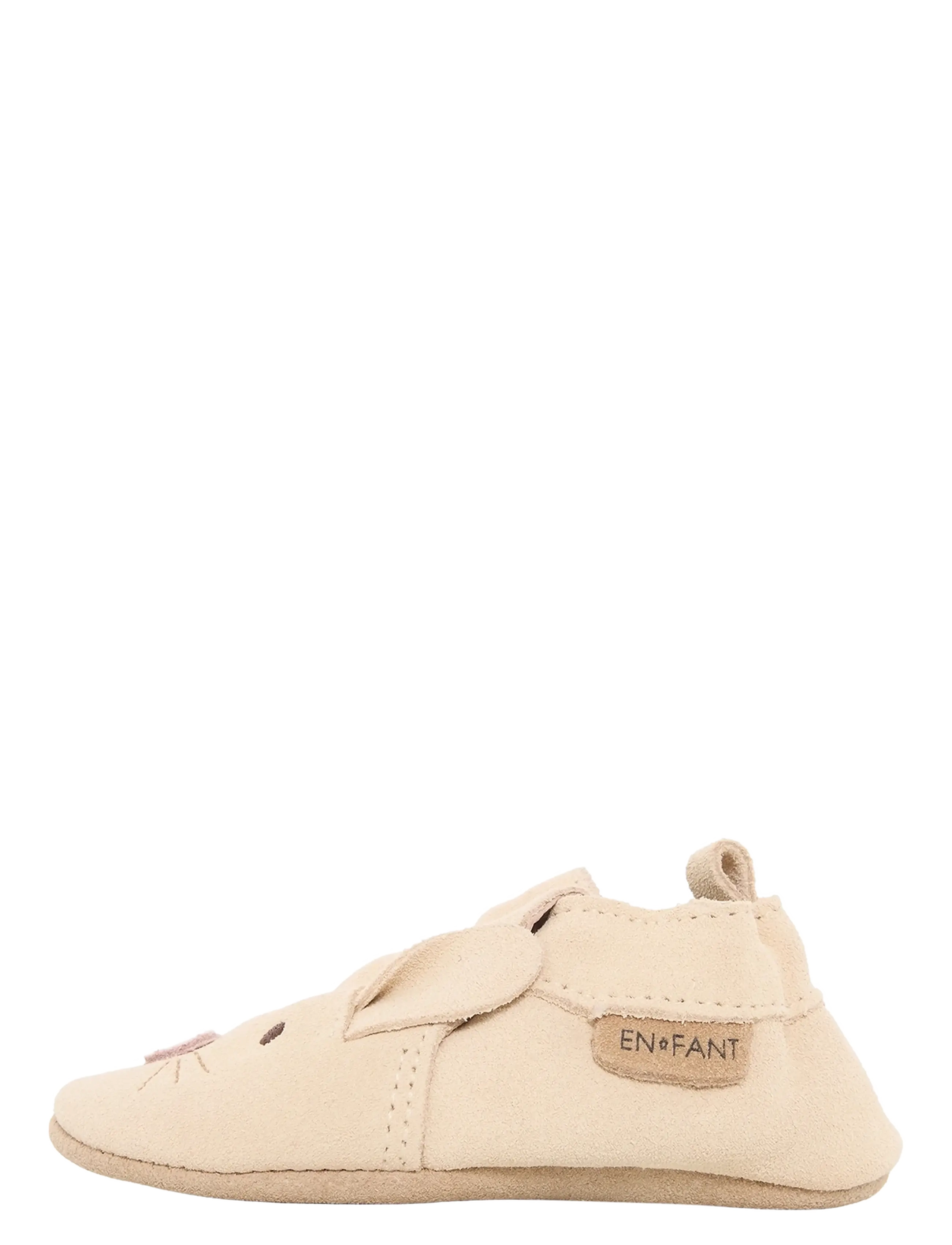 En Fant - Slippers Suede Animal - baby booties - sandshell - 1