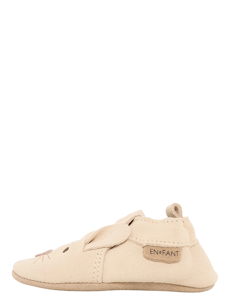 En Fant - Slippers Suede Animal - baby-schuhe - sandshell - 1