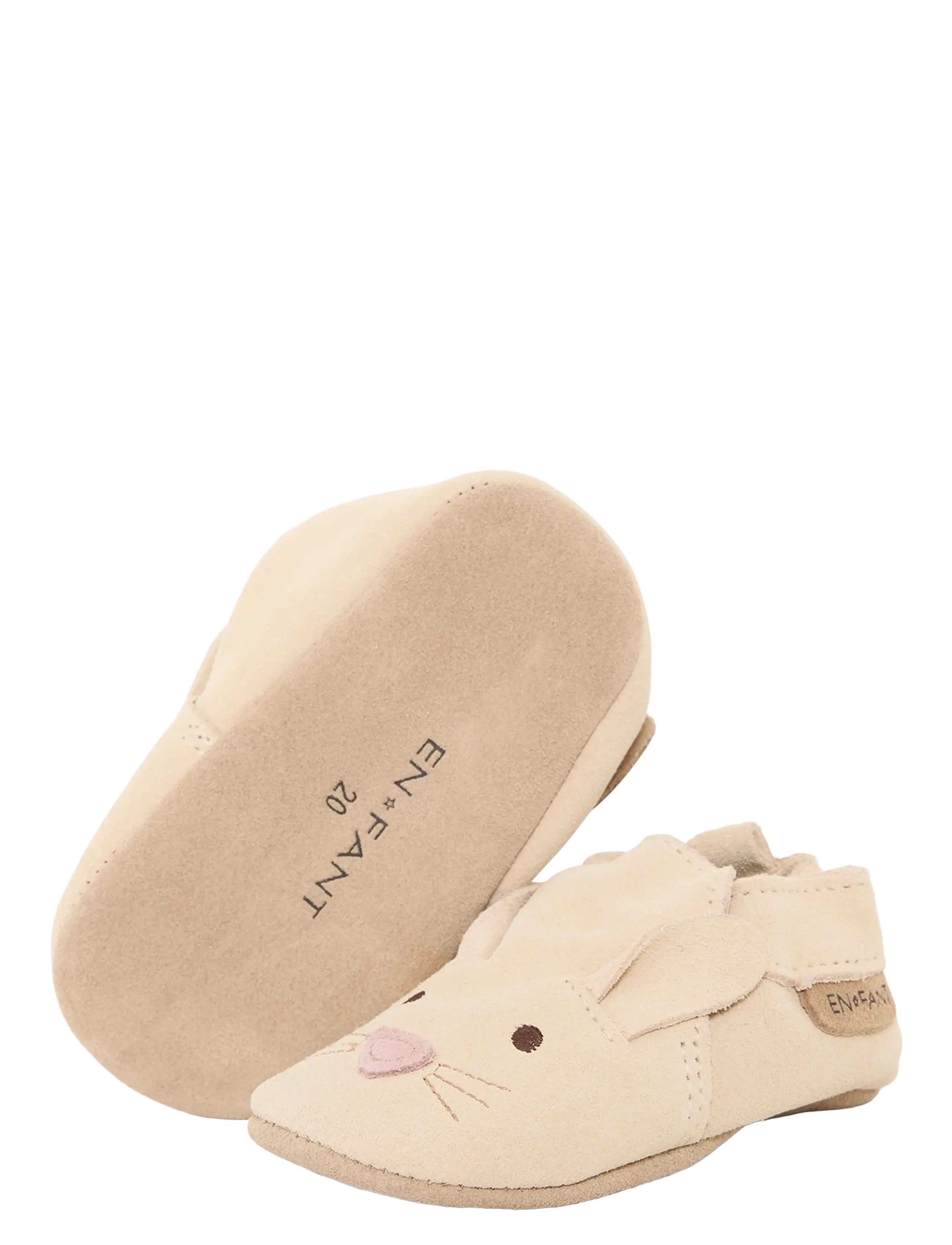 En Fant - Slippers Suede Animal - baby booties - sandshell - 2