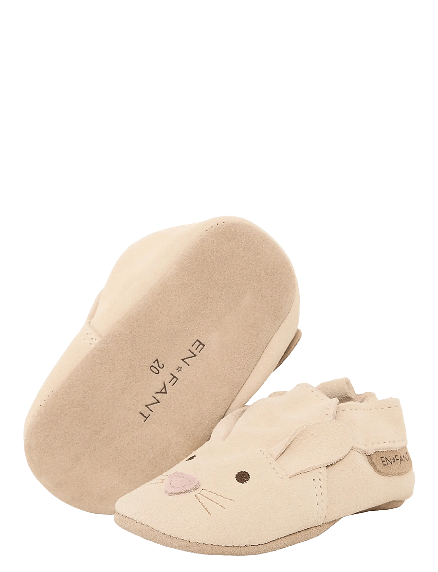 En Fant - Slippers Suede Animal - baby-schuhe - sandshell - 2