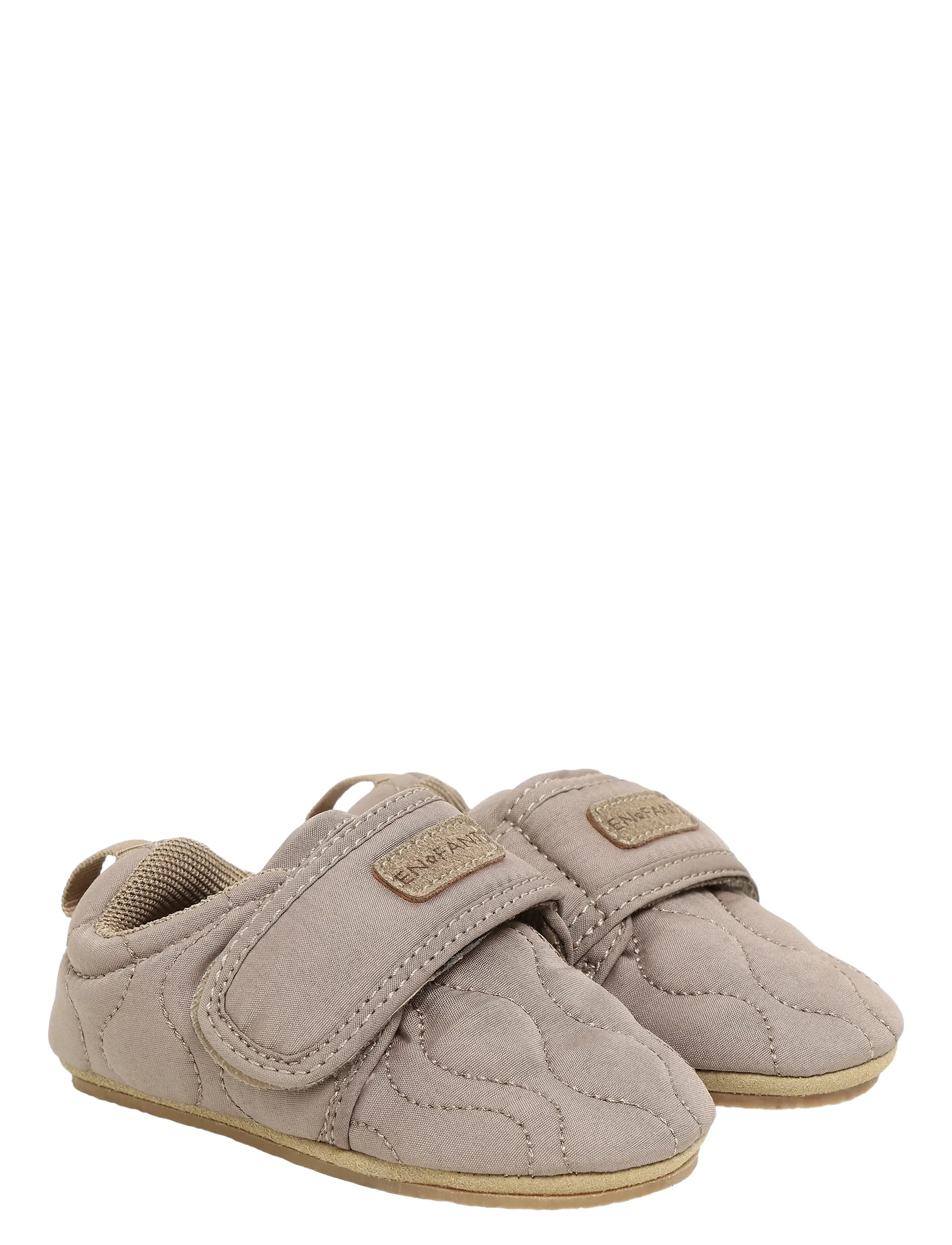 En Fant Slippers Velcro Quilt - Hausschuhe - PINE BARK / beige