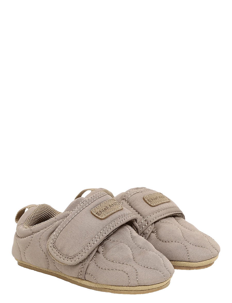 En Fant - Slippers Velcro Quilt - baby-schuhe - pine bark - 1