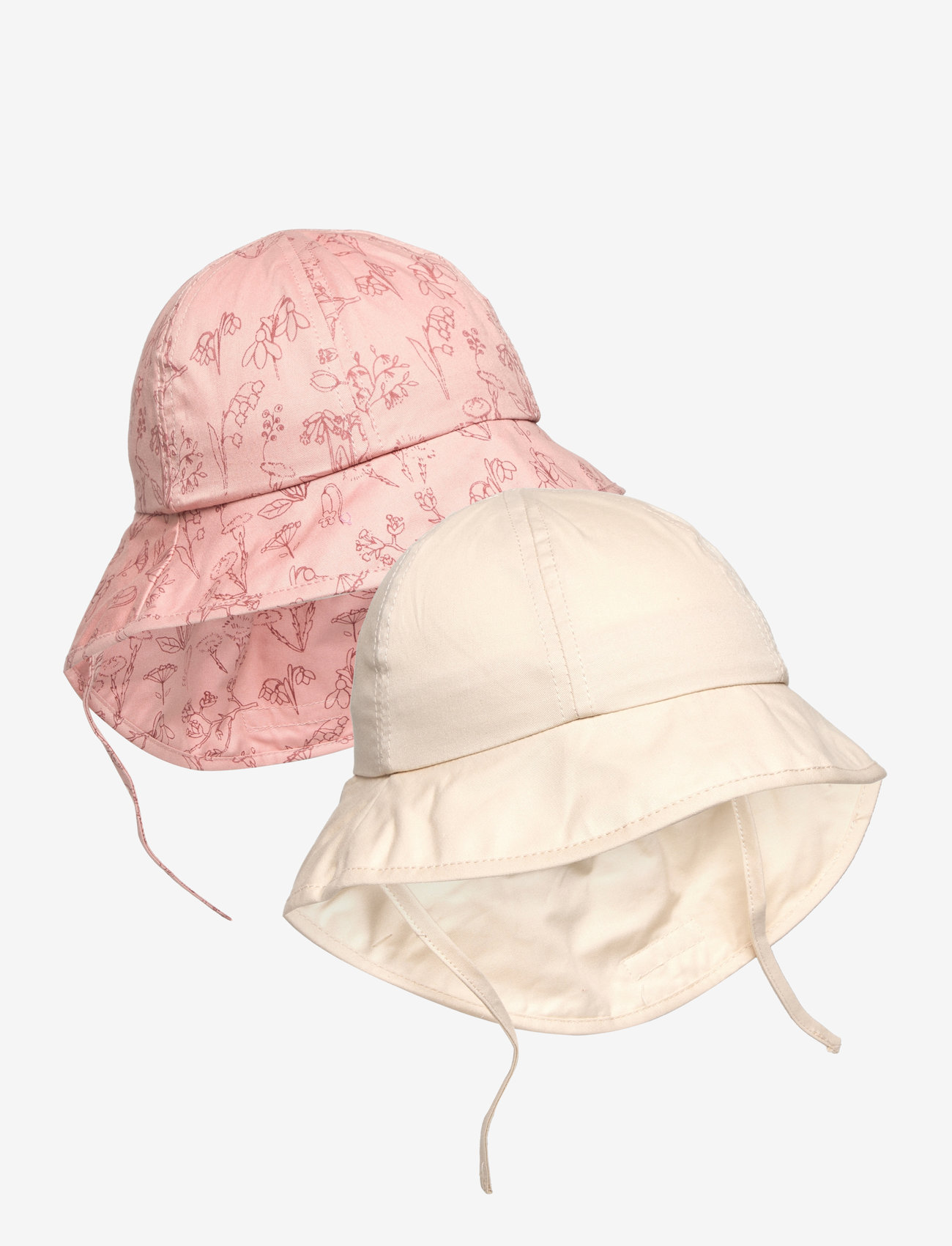 En Fant - Summer hat w. string 2-PACK - sun hats - misty rose - 0