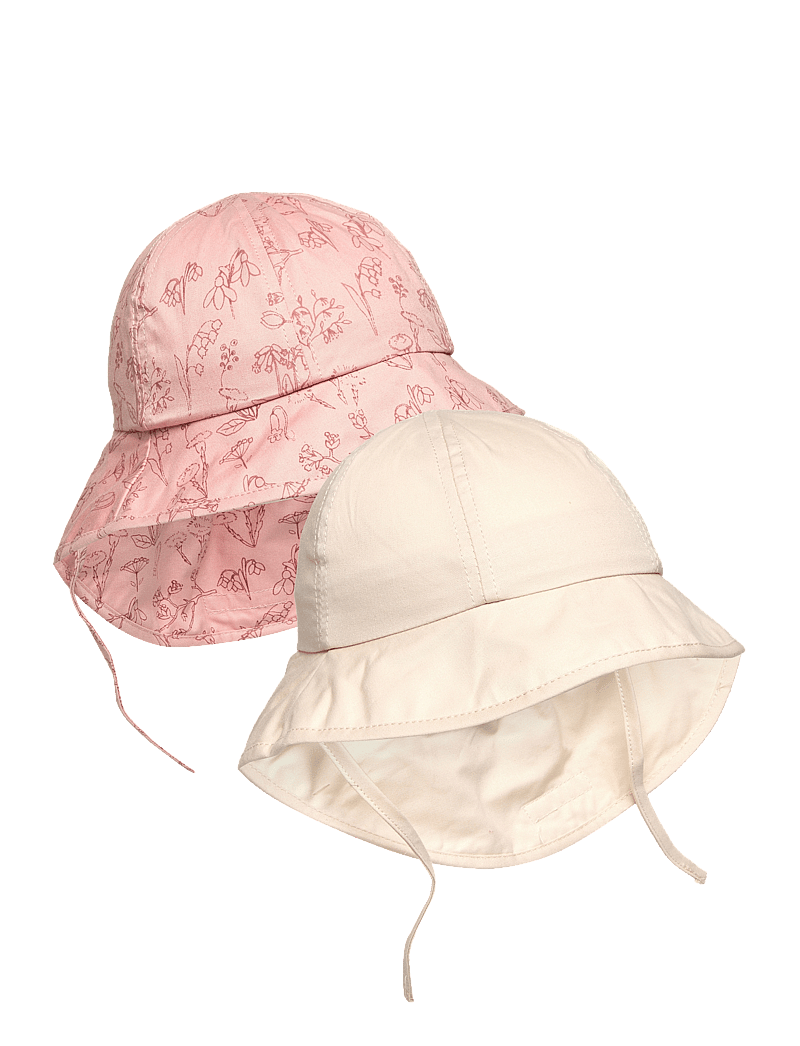 En Fant - Summer hat w. string 2-PACK - sun hats - misty rose - 0