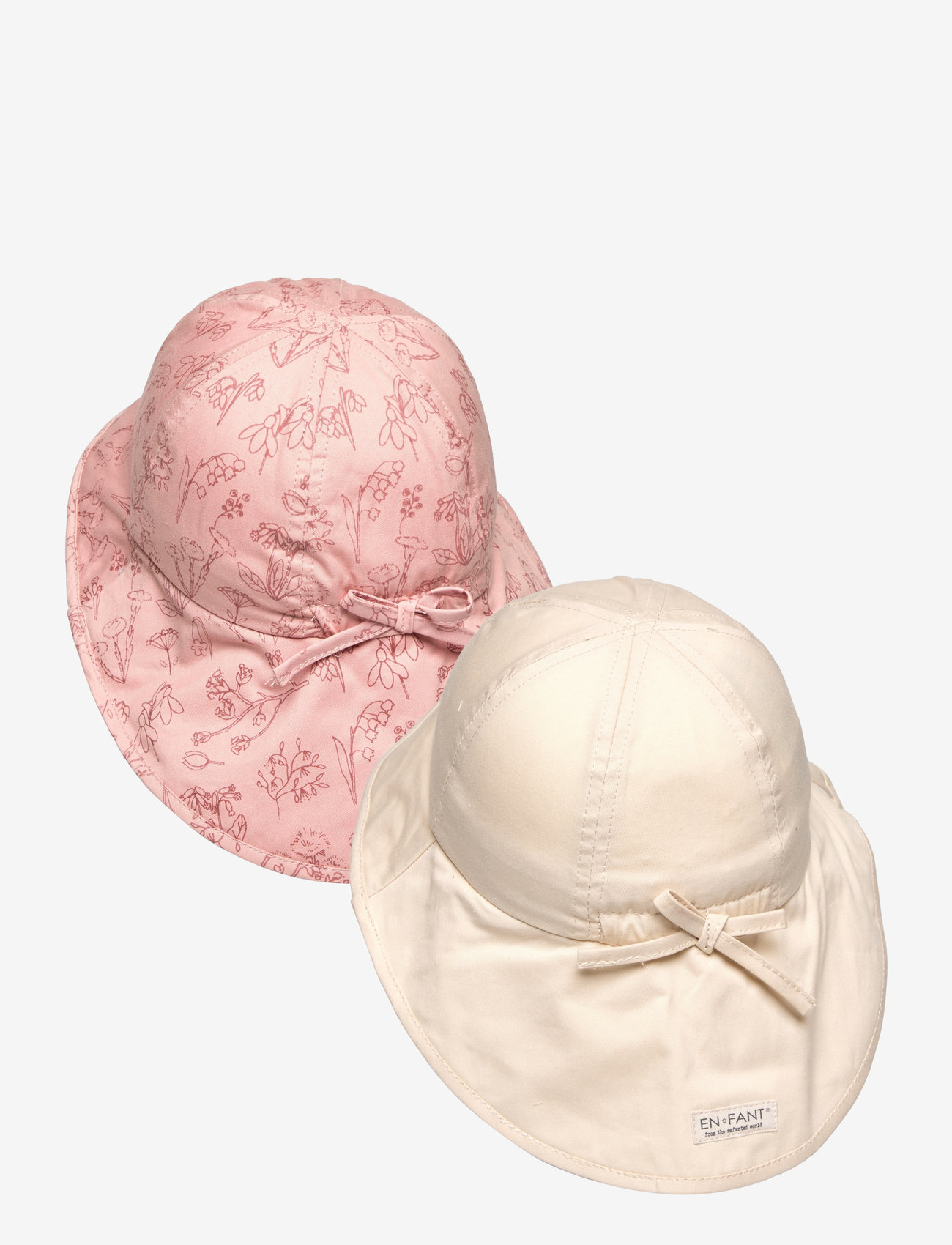 En Fant - Summer hat w. string 2-PACK - sun hats - misty rose - 4