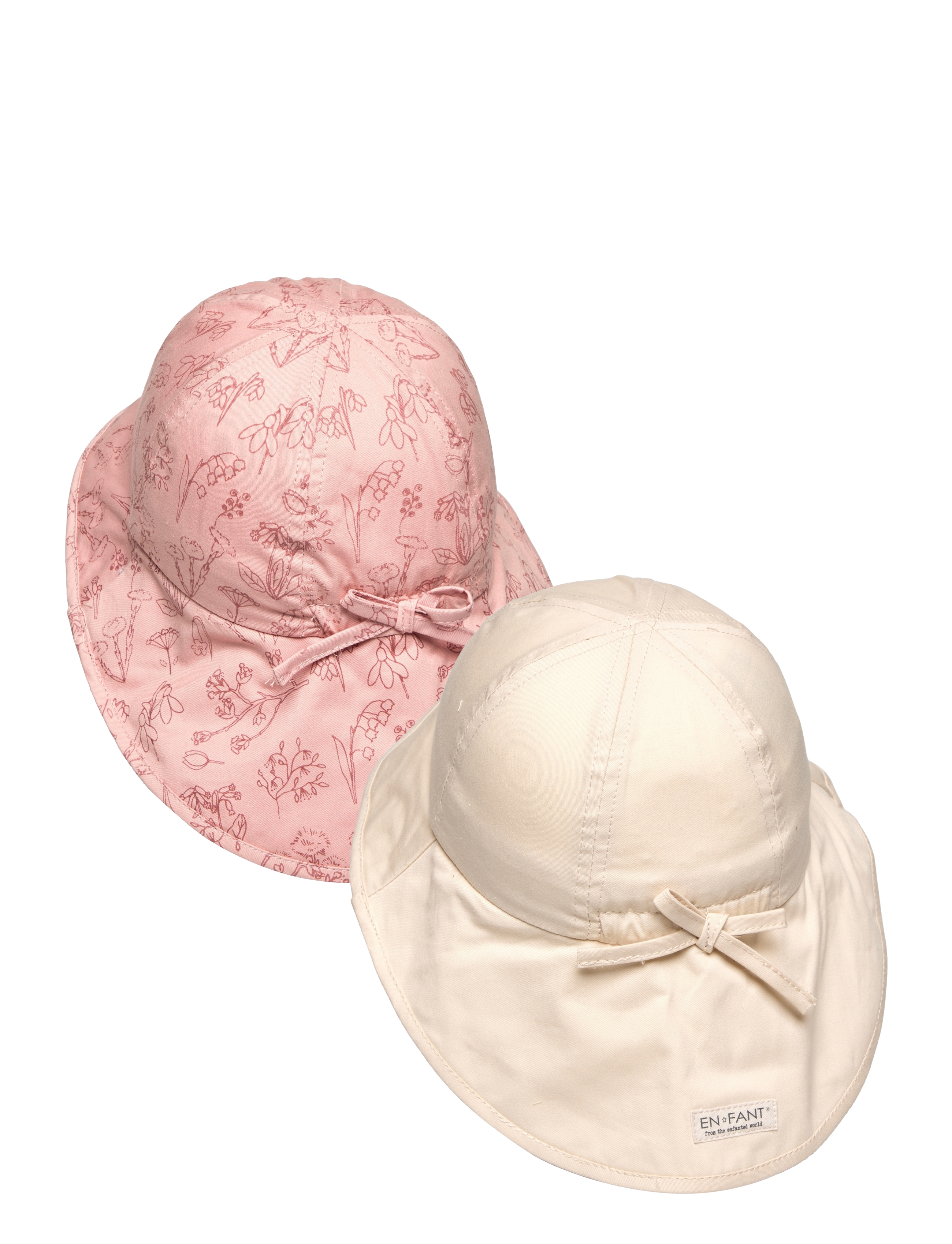 En Fant - Summer hat w. string 2-PACK - solhatte - misty rose - 4