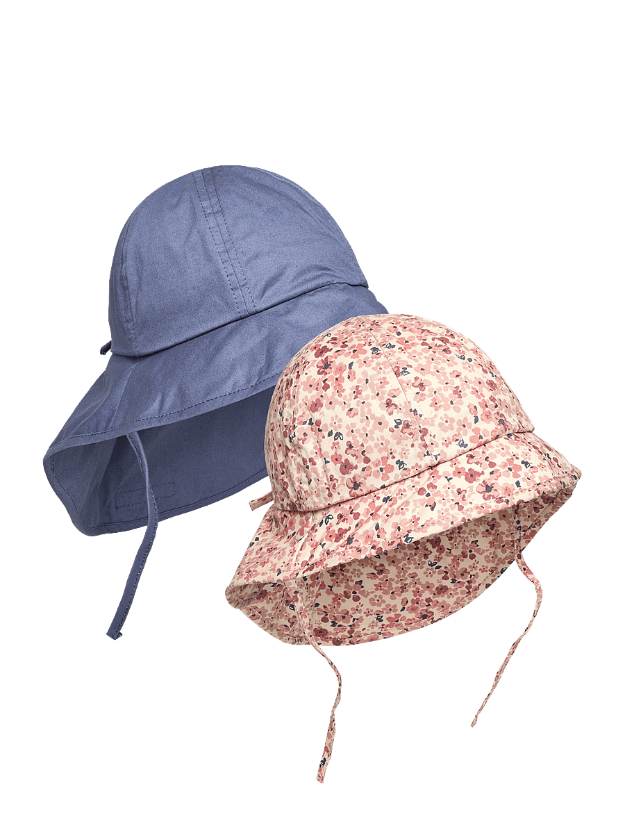 En Fant - Summer hat w. string 2-PACK - solhattar - withered rose - 0