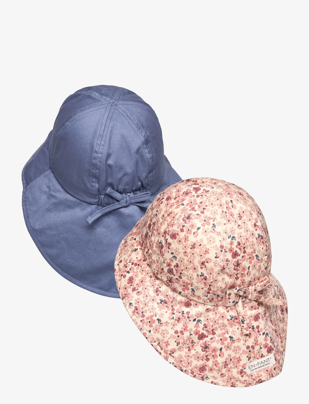 En Fant - Summer hat w. string 2-PACK - sun hats - withered rose - 1