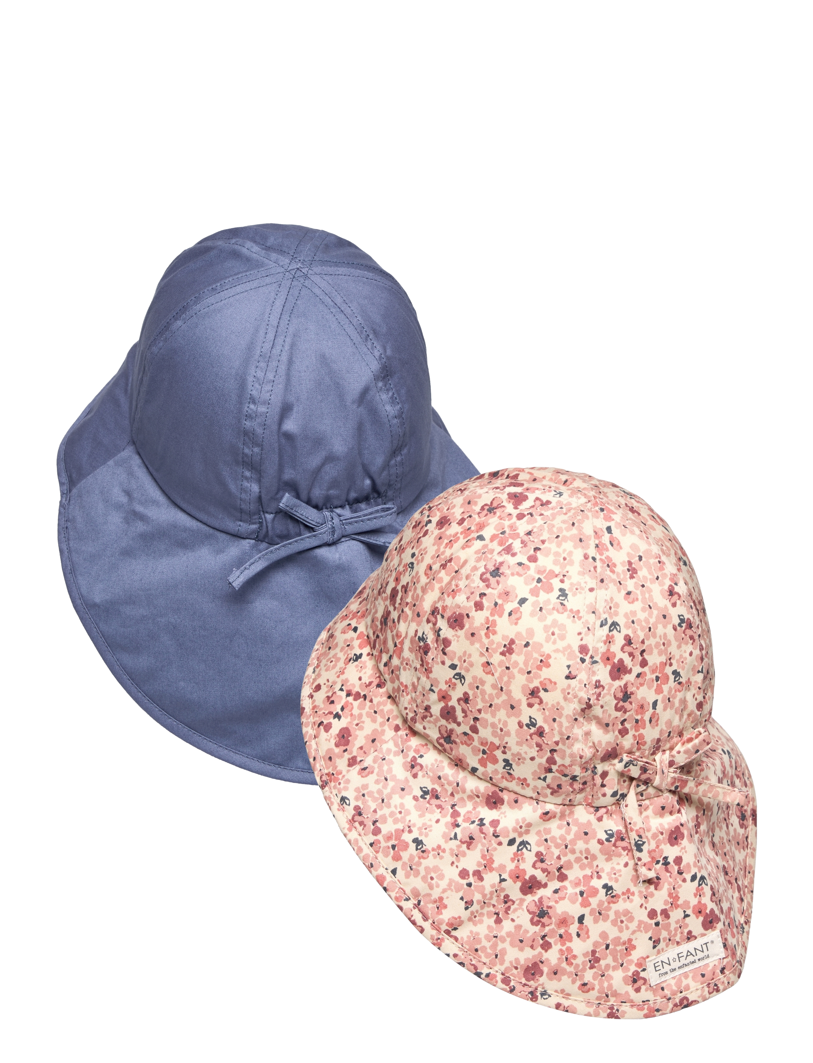 En Fant - Summer hat w. string 2-PACK - solhattar - withered rose - 4