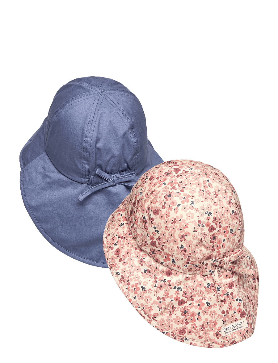 En Fant - Summer hat w. string 2-PACK - solhattar - withered rose - 4