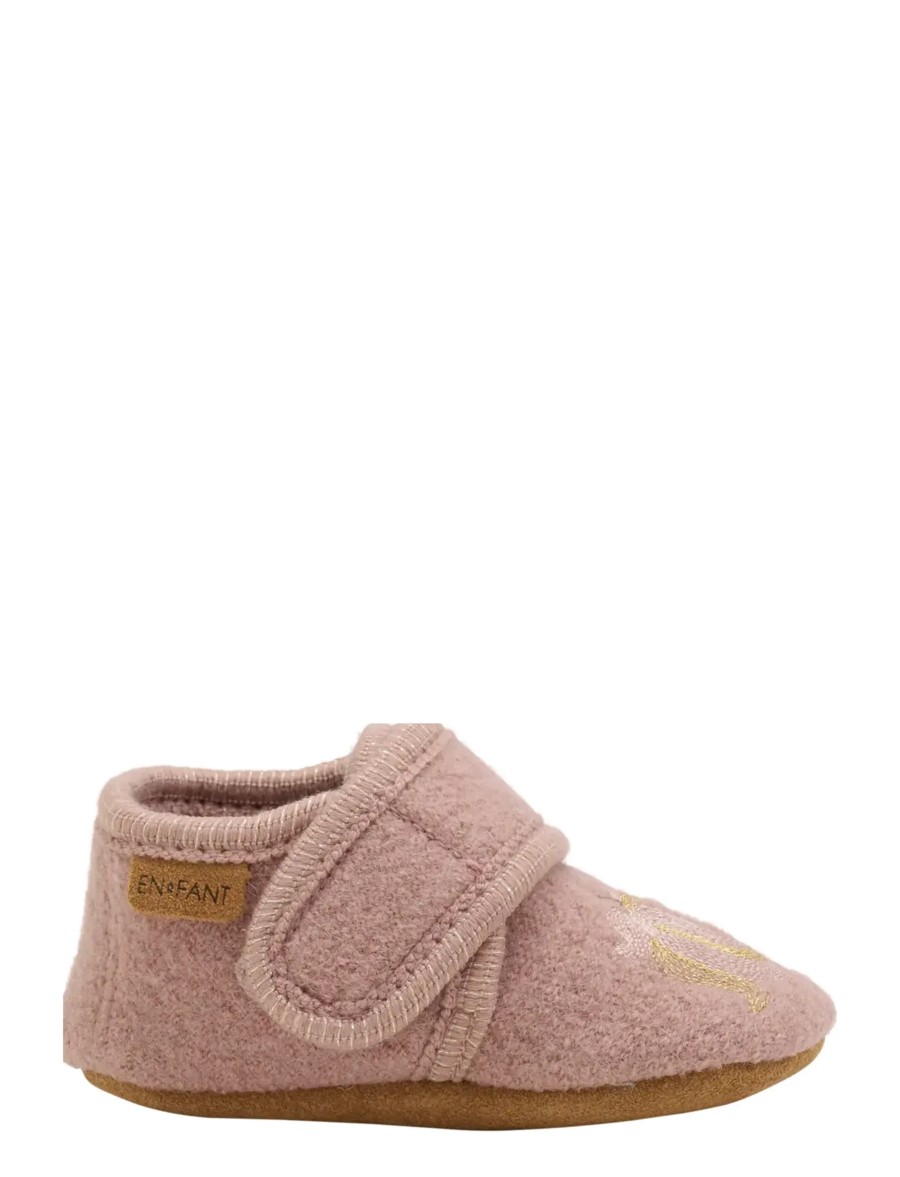 En Fant - Wool Slippers w. Embroidery - hausschuhe - bark - 1