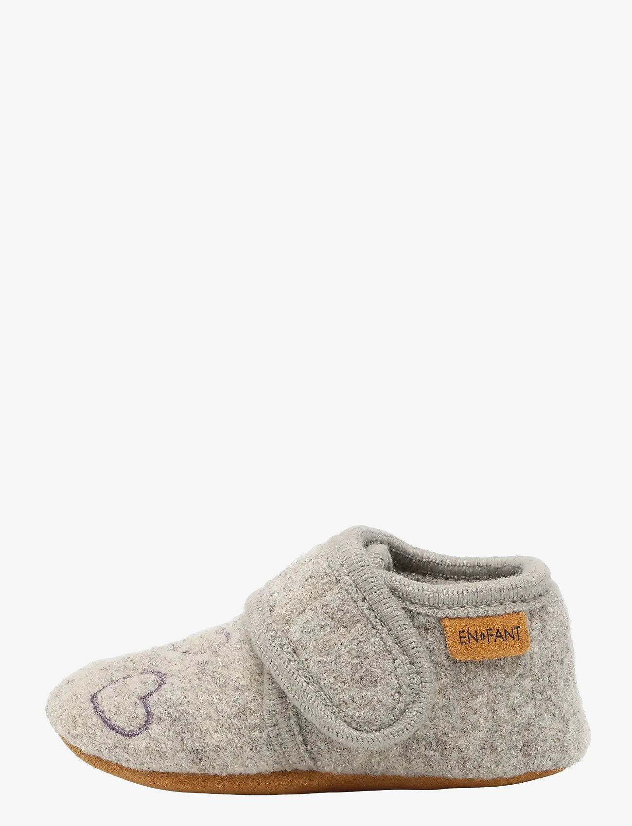 En Fant - Wool Slippers w. Embroidery - hjemmesko - grape shake - 1