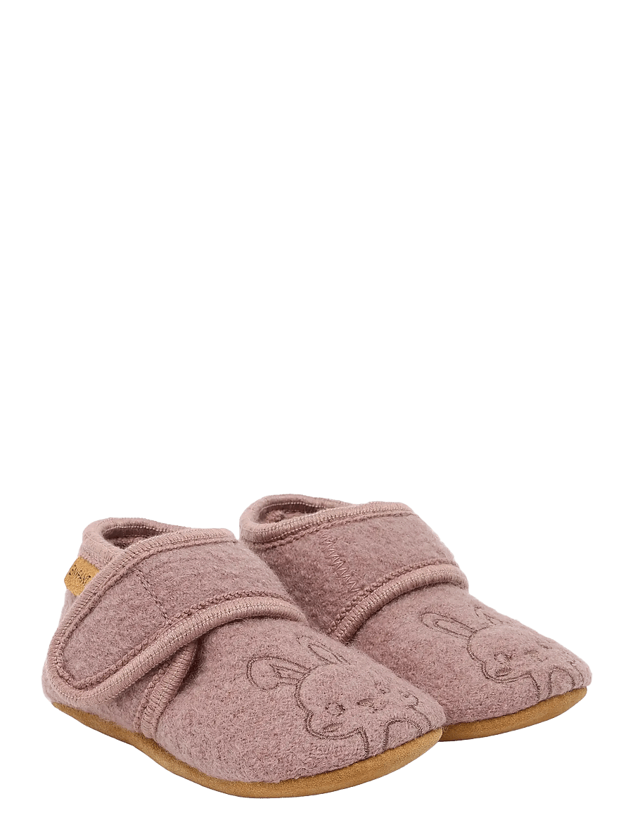 En Fant - Wool Slippers w. Embroidery - hjemmesko - marron - 0