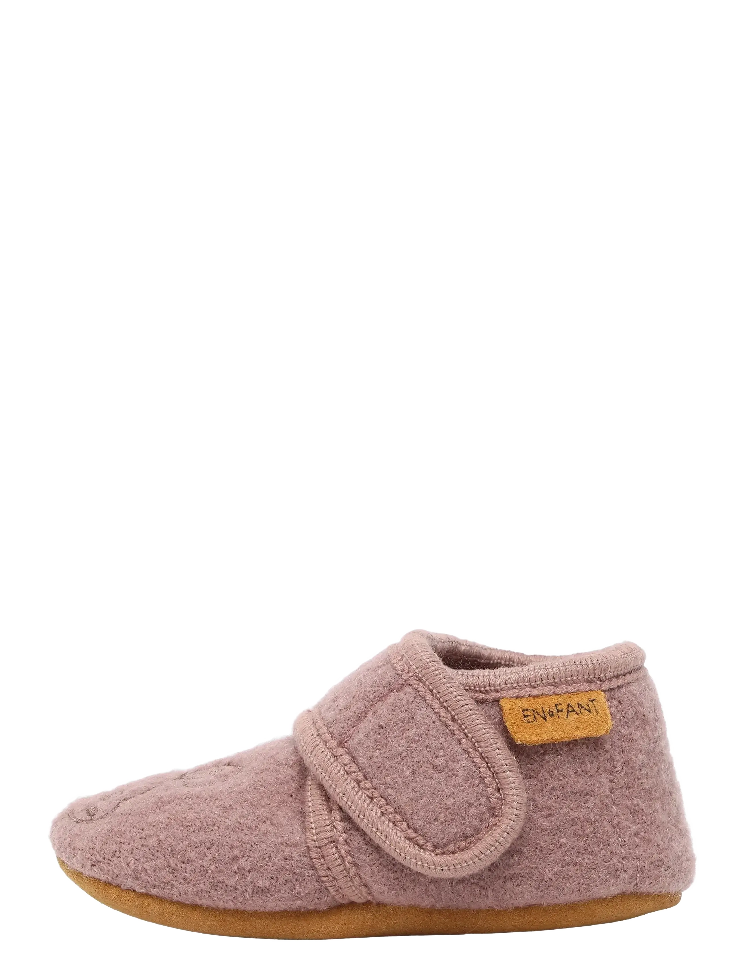 En Fant - Wool Slippers w. Embroidery - hjemmesko - marron - 1