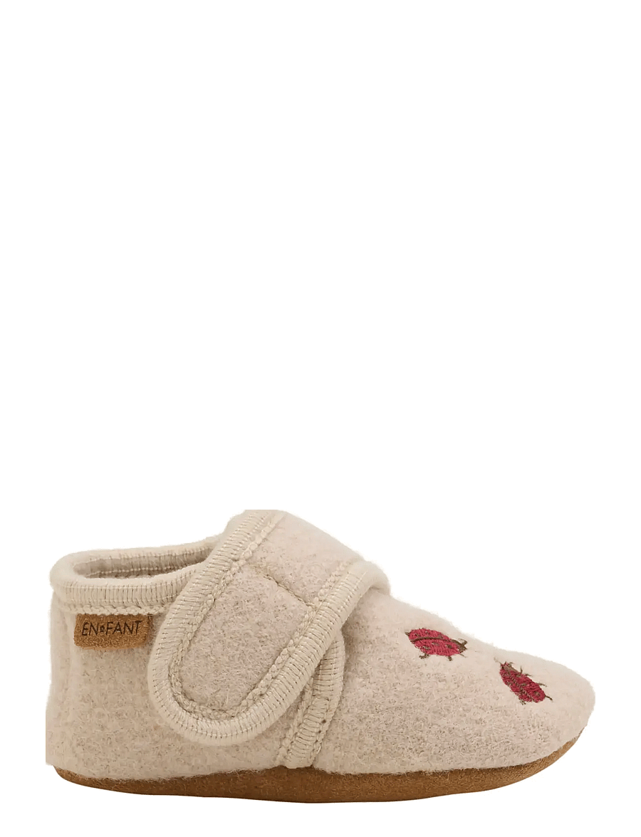 En Fant - Wool Slippers w. Embroidery - hjemmesko - moonlight - 1