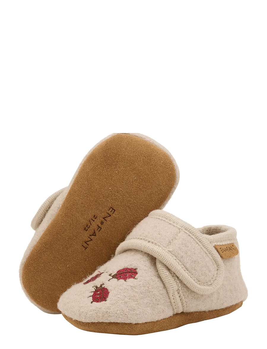 En Fant - Wool Slippers w. Embroidery - hjemmesko - moonlight - 2