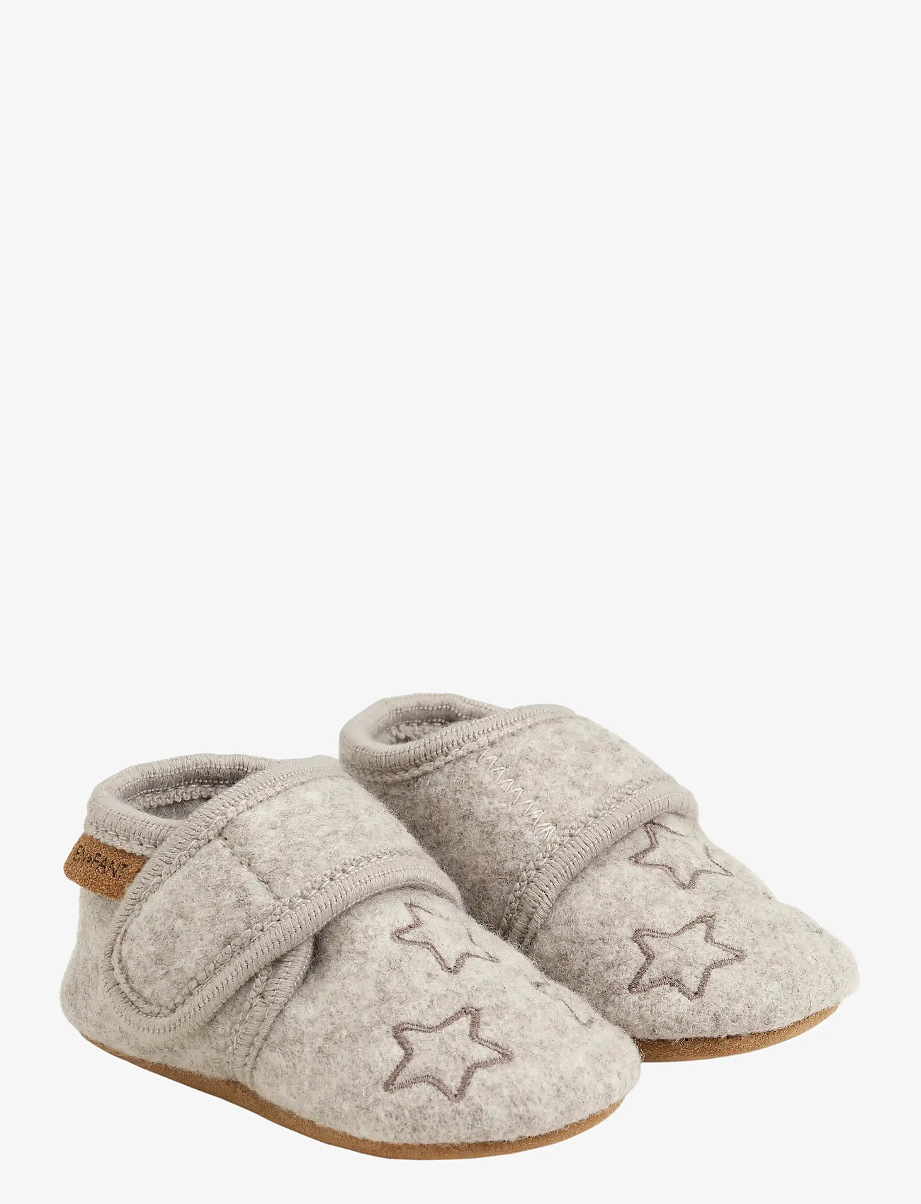 En Fant - Wool Slippers w. Embroidery - inneskor - morel - 0