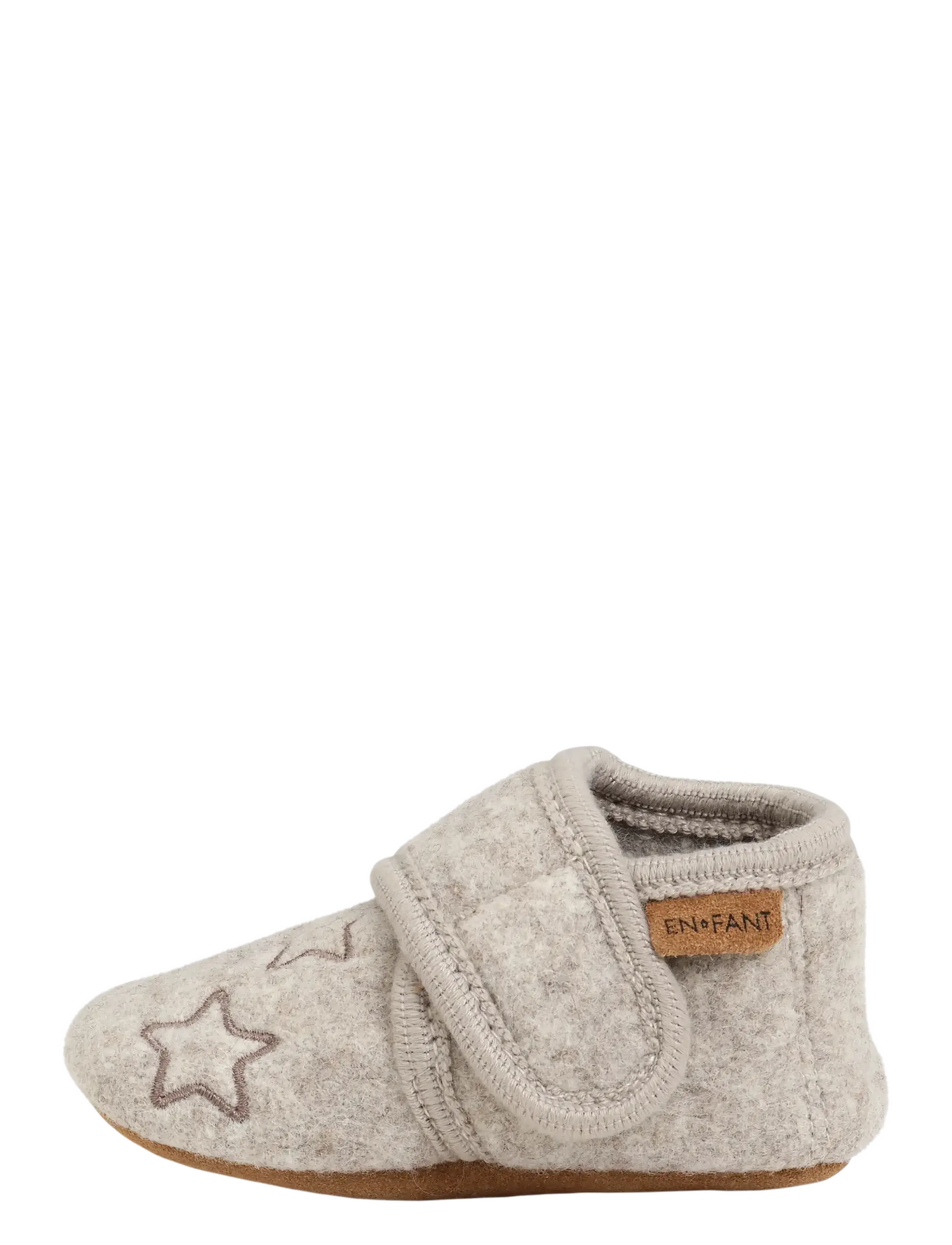 En Fant - Wool Slippers w. Embroidery - hjemmesko - morel - 1