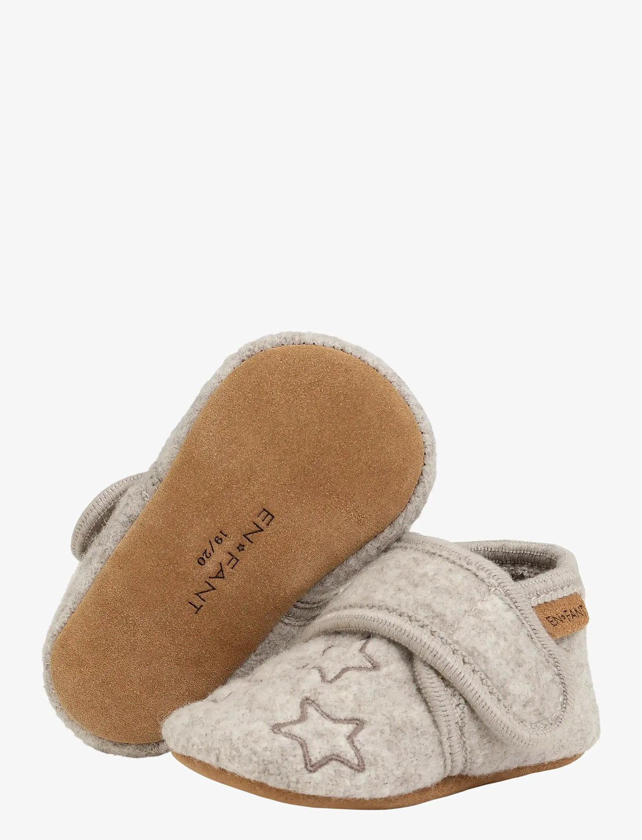 En Fant - Wool Slippers w. Embroidery - inneskor - morel - 2
