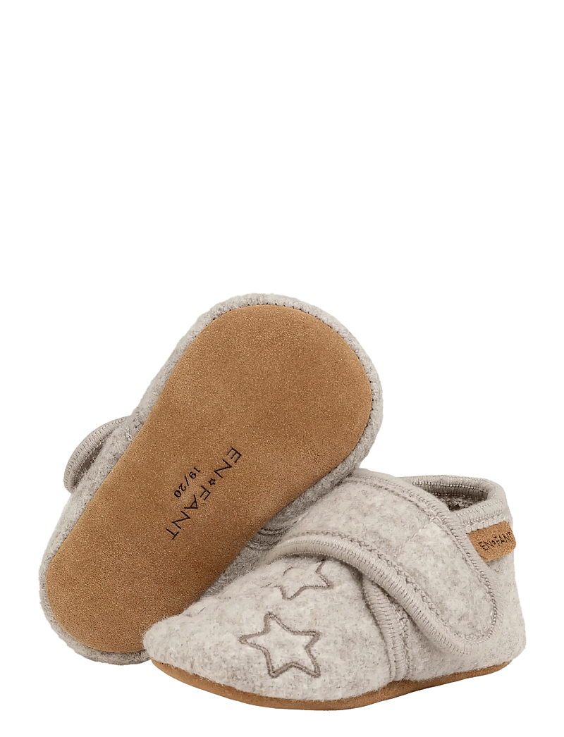 En Fant - Wool Slippers w. Embroidery - inneskor - morel - 2