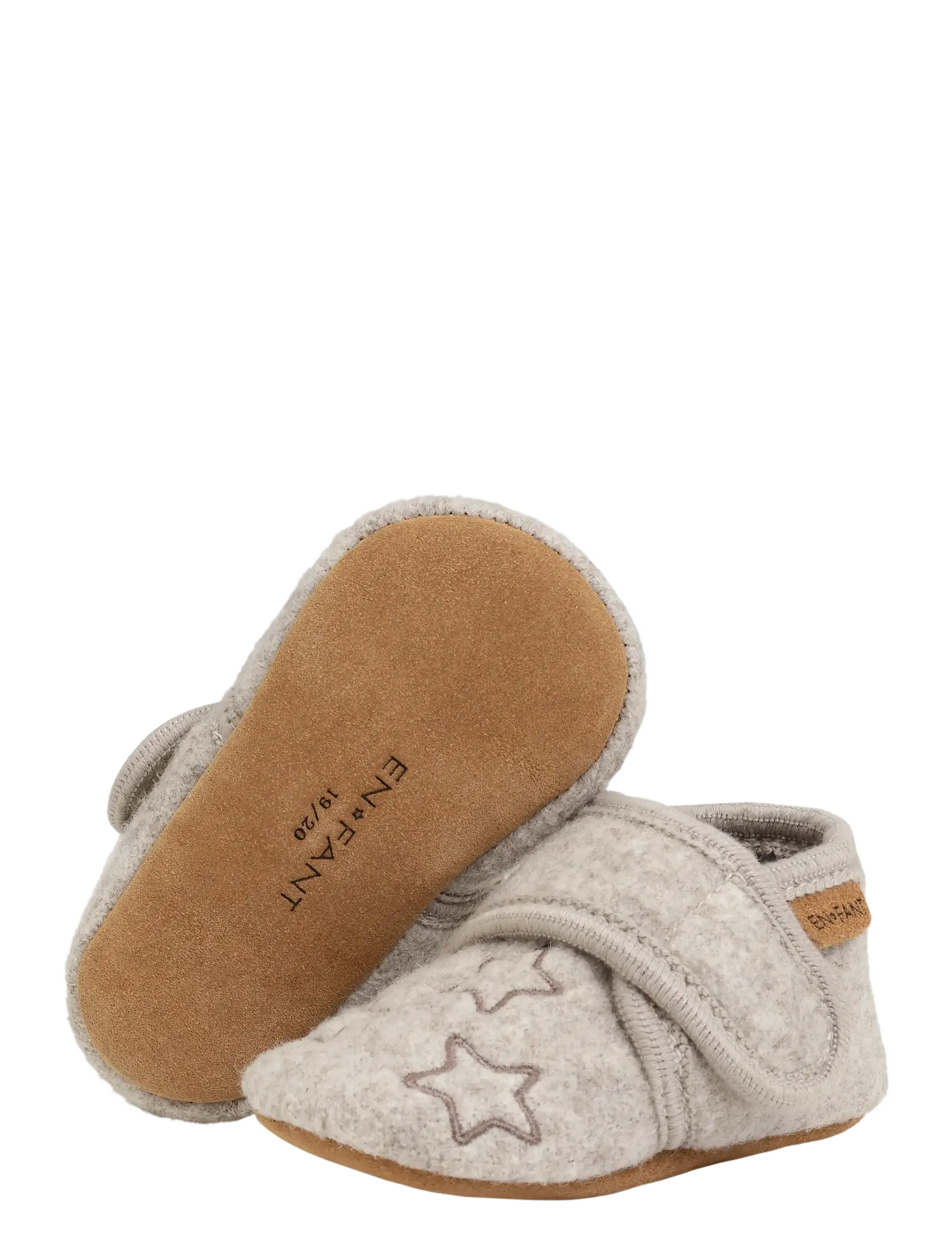En Fant - Wool Slippers w. Embroidery - hjemmesko - morel - 2