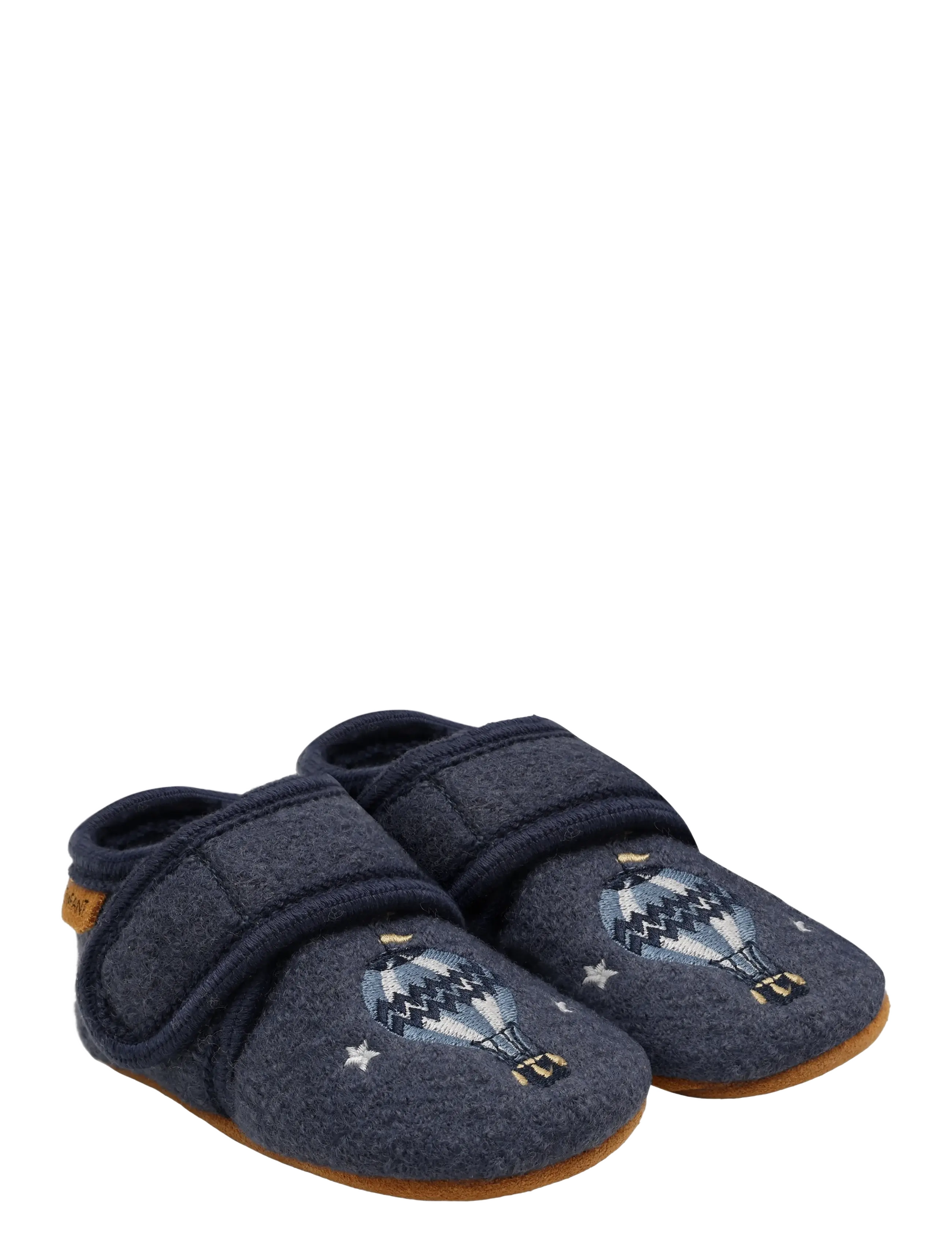 En Fant Wool Slippers w. Embroidery - En Fant - VINTAGE INDIGO / navy