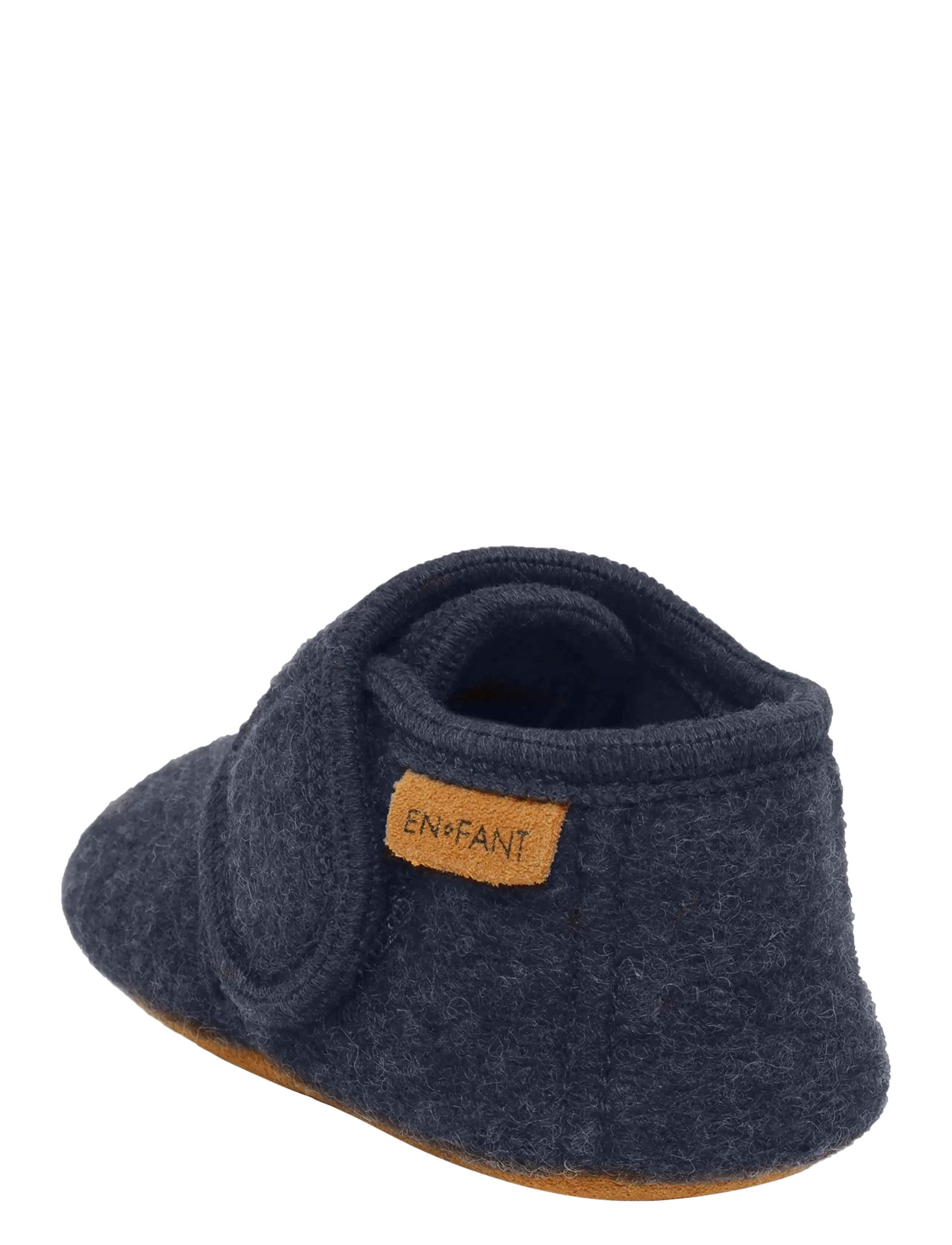 En Fant - Wool Slippers w. Embroidery - hjemmesko - vintage indigo - 1