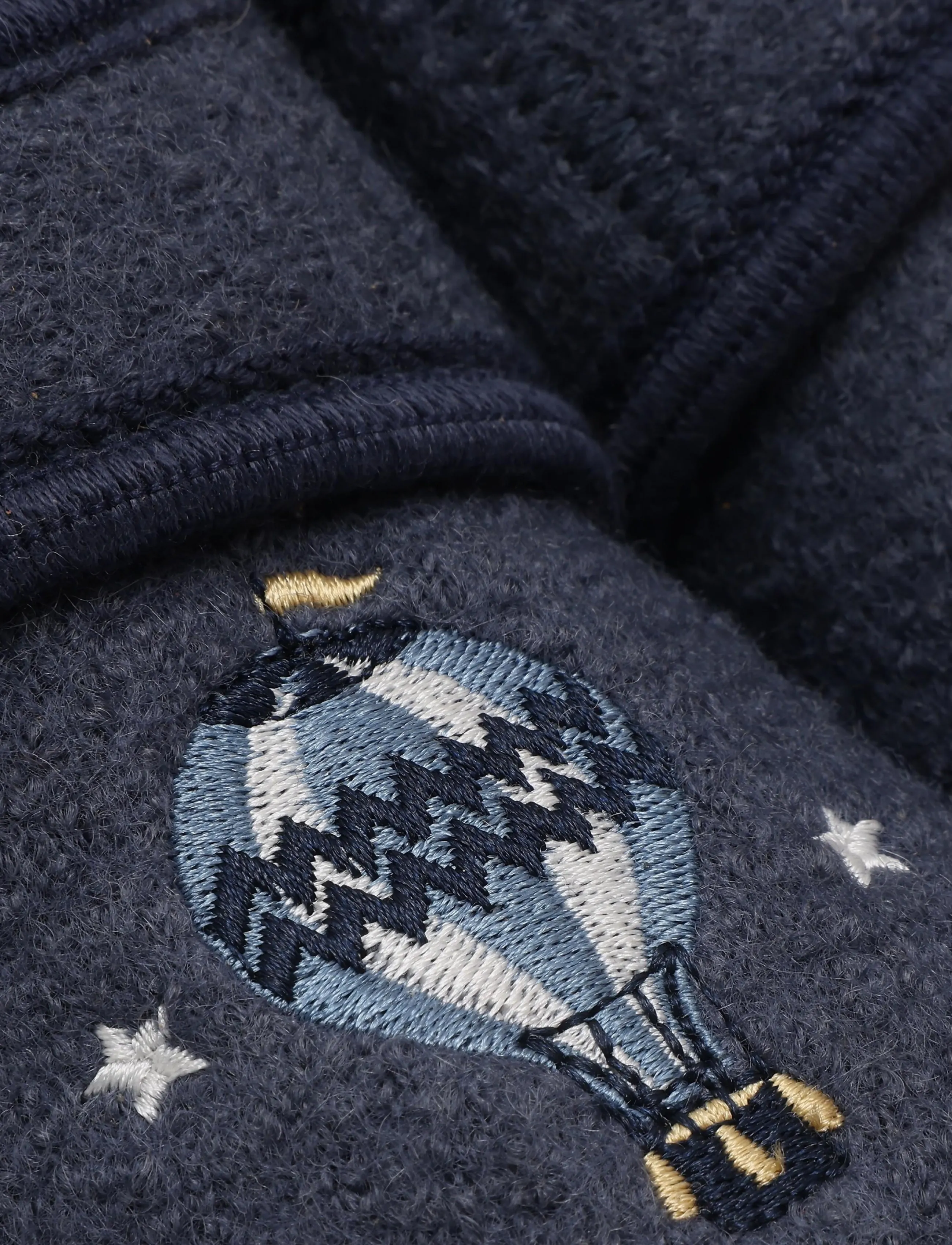 En Fant - Wool Slippers w. Embroidery - hjemmesko - vintage indigo - 2