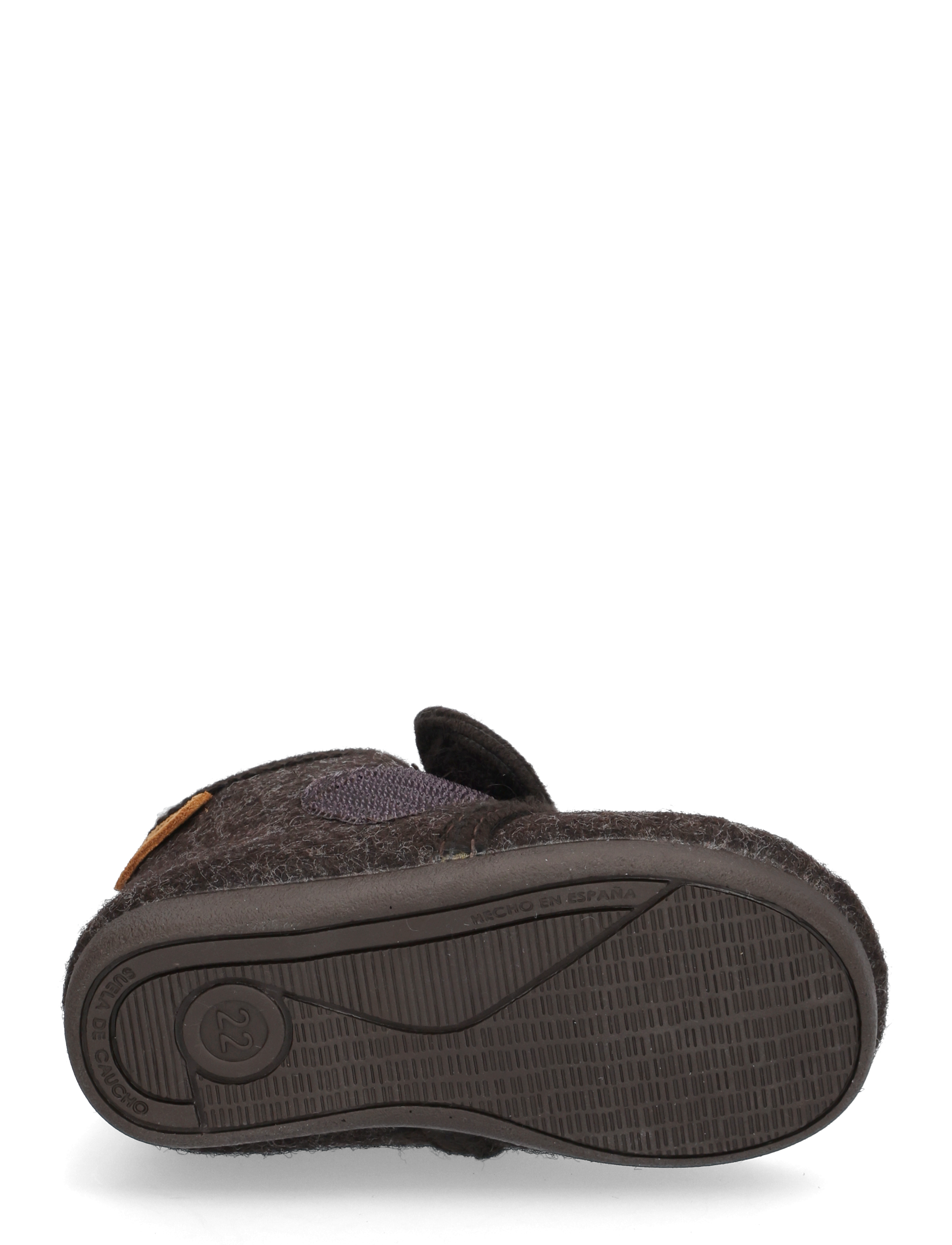 En Fant - Slippers Wool Velcro - hjemmesko - chocolate melange - 4
